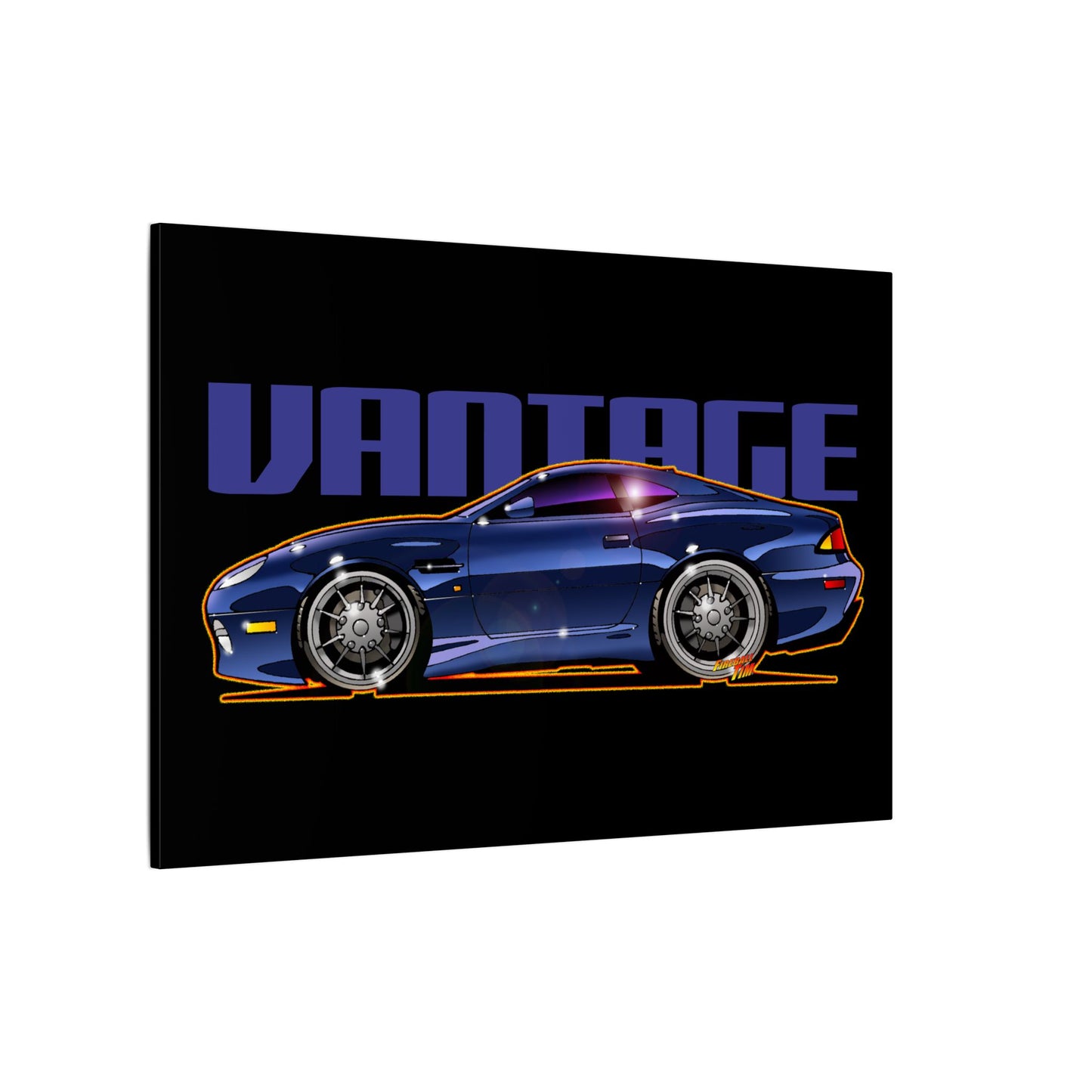 ASTON MARTIN VANTAGE 2001 Fireball Art Canvas Print