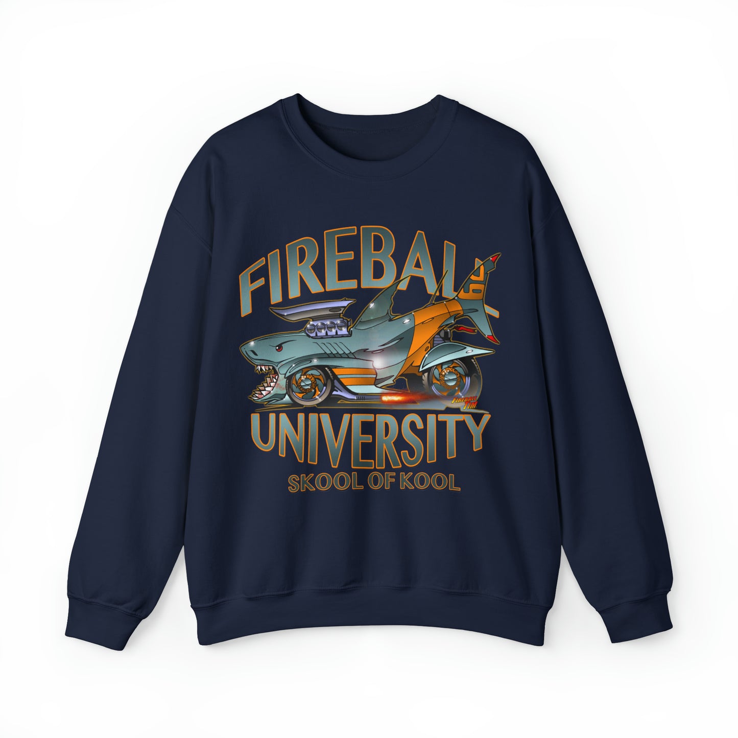 FIREBALL UNIVERSITY Skool of Kool Sealife Maneater Shark Unisex Sweatshirt