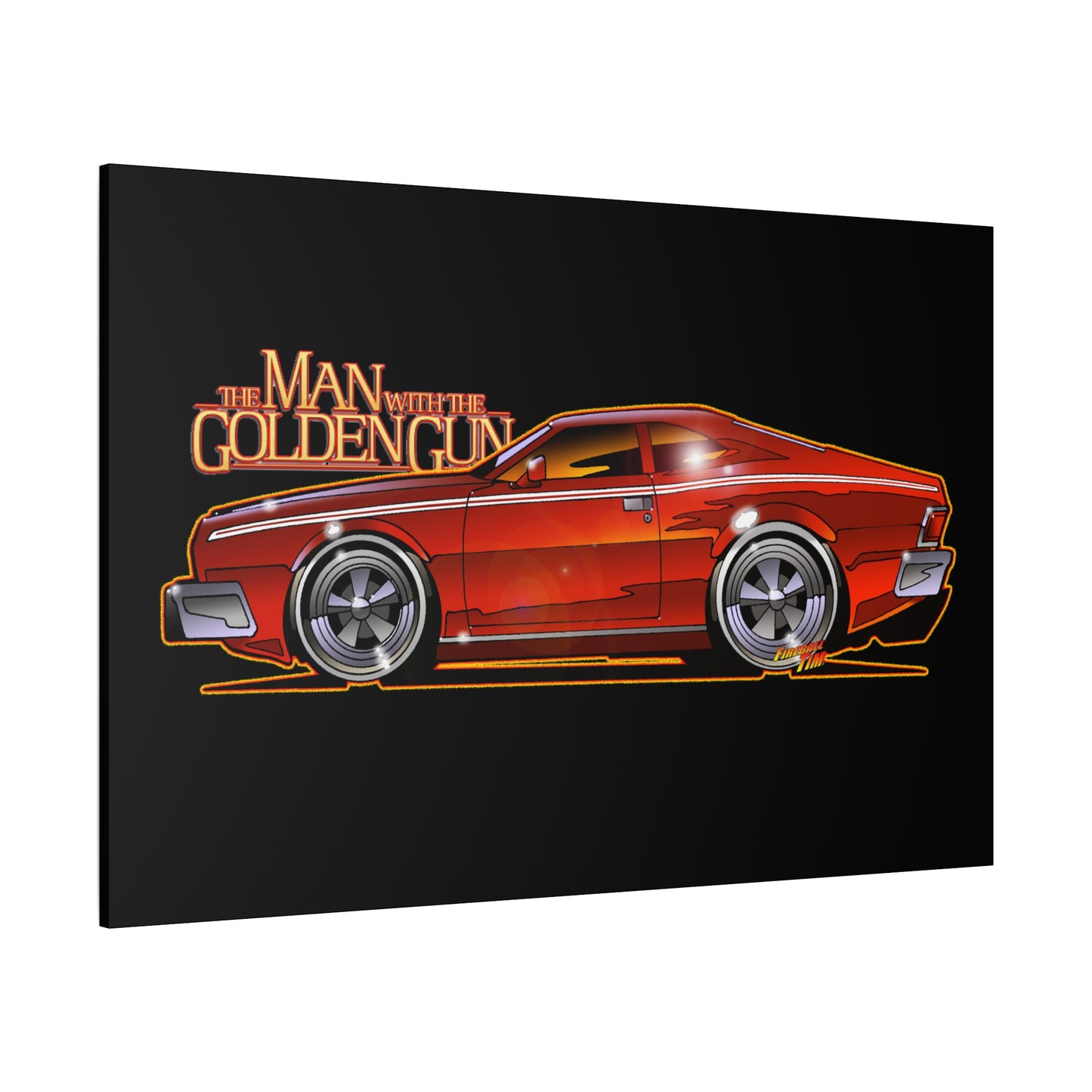MAN WITH THE GOLDEN GUN AMC Hornet James Bond Fireball Art Canvas Print