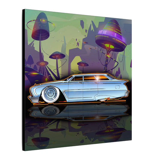 FORD RANCH WAGON 1960 Custom Car Art Canvas Print - 2 Sizes