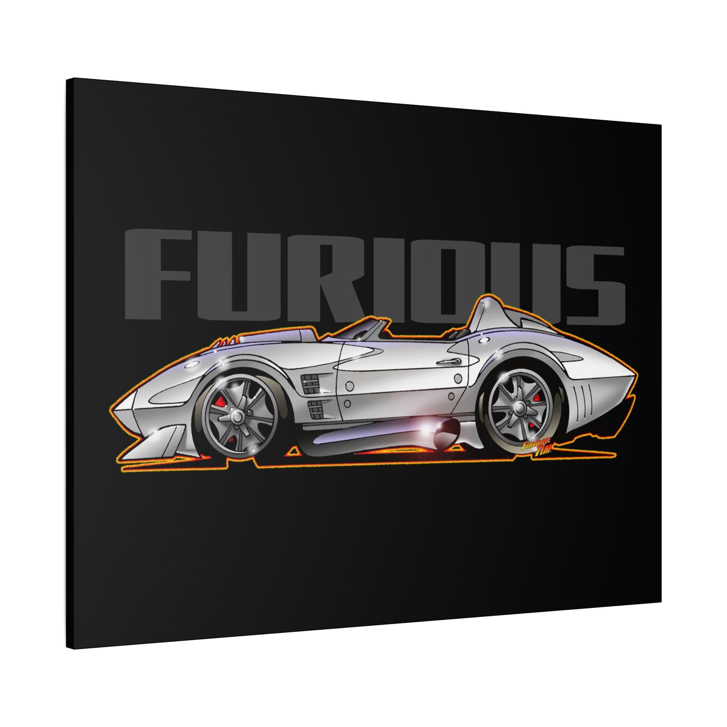 FAST AND FURIOUS Grand Sport Stingray Corvette Fireball Art Canvas Art Wall Print