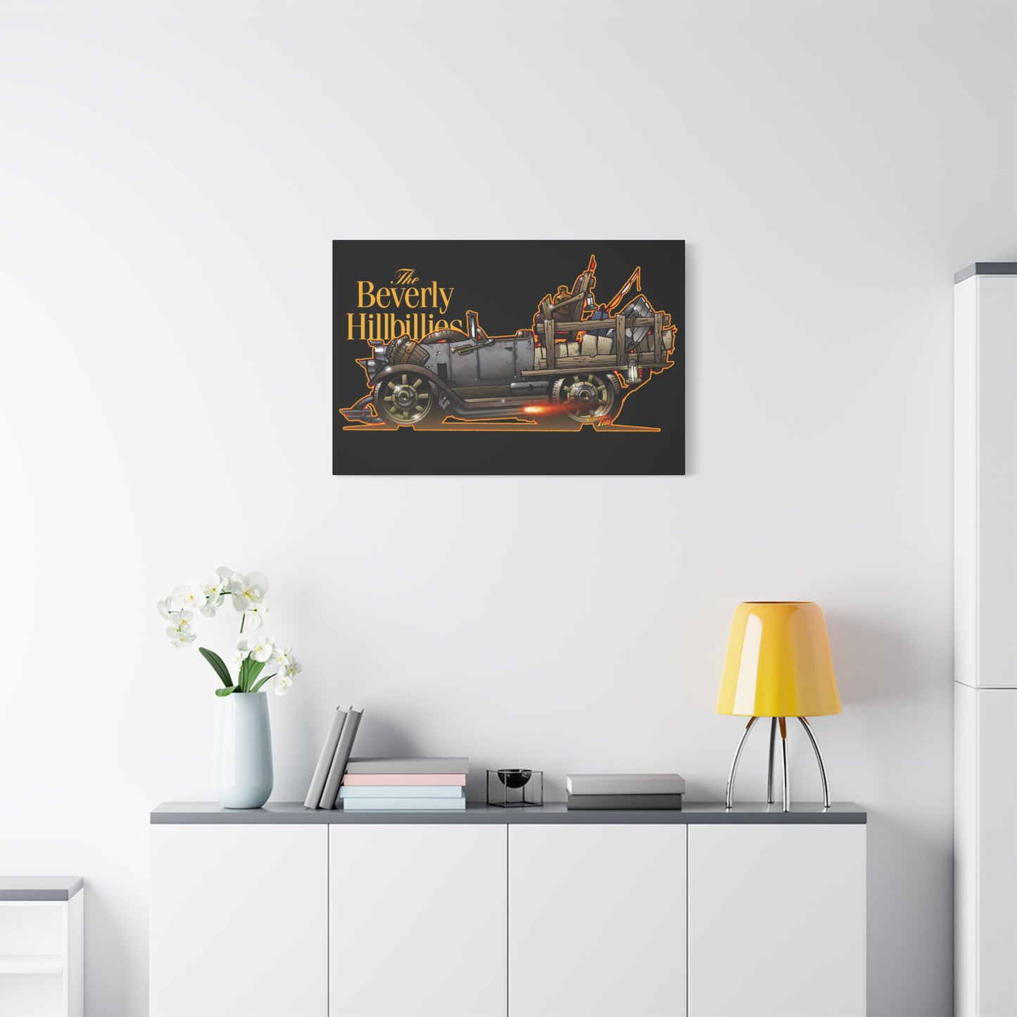 BEVERLY HILLBILLIES JALOPY Canvas Art Wall Print - 11x14