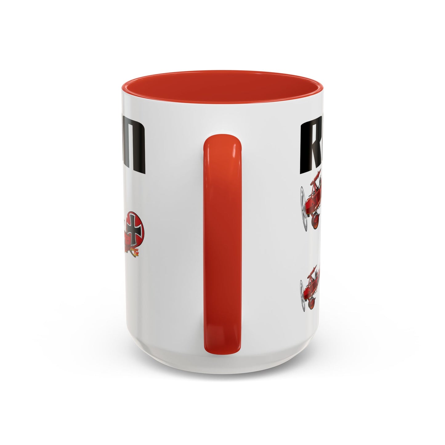 RED BARON FOKKER WW1 Airplane Fireball Art Collectible Coffee Mug - 2 Sizes