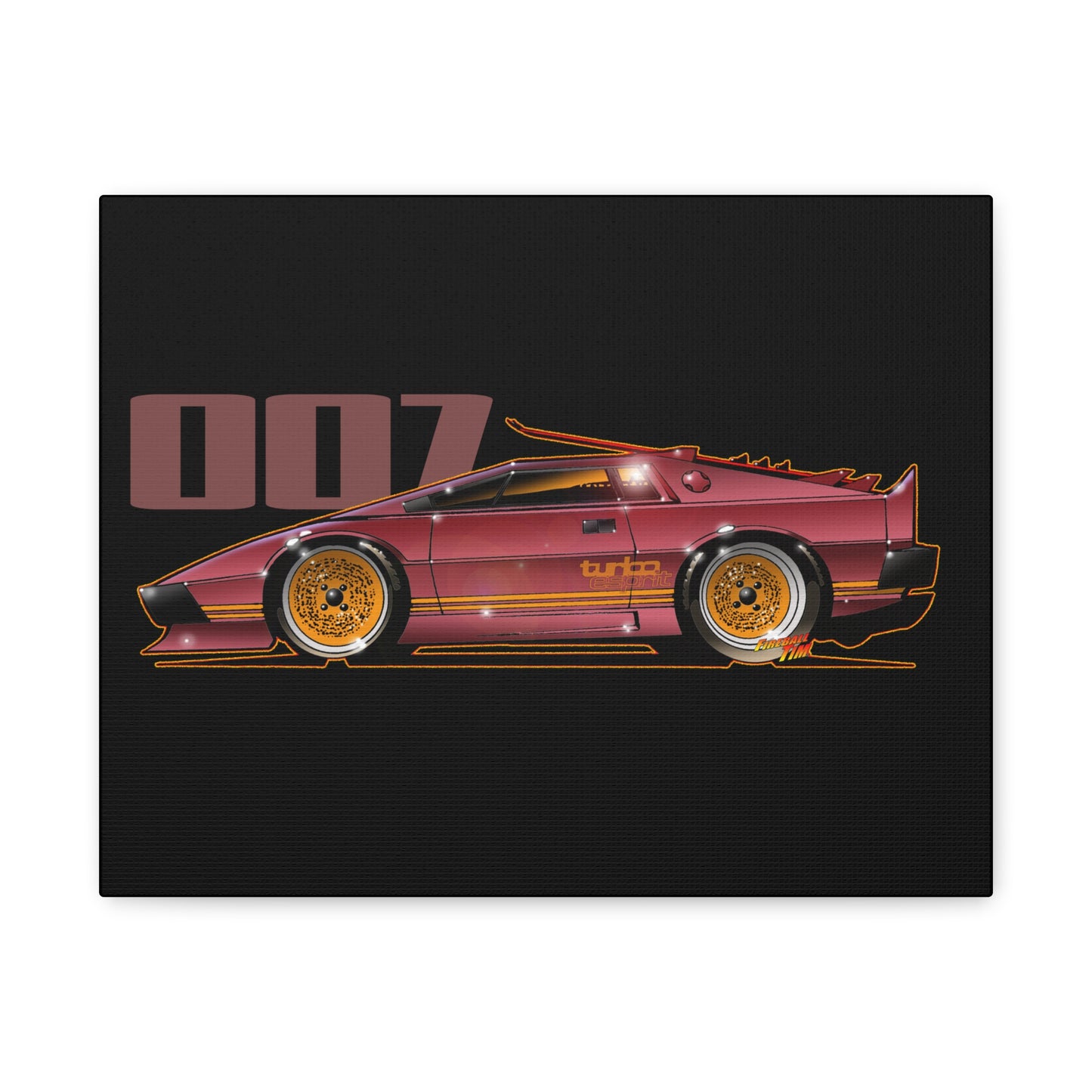 LOTUS ESPRIT TURBO For Your Eyes Only 007 James Bond Canvas Art Wall Print - 11x14