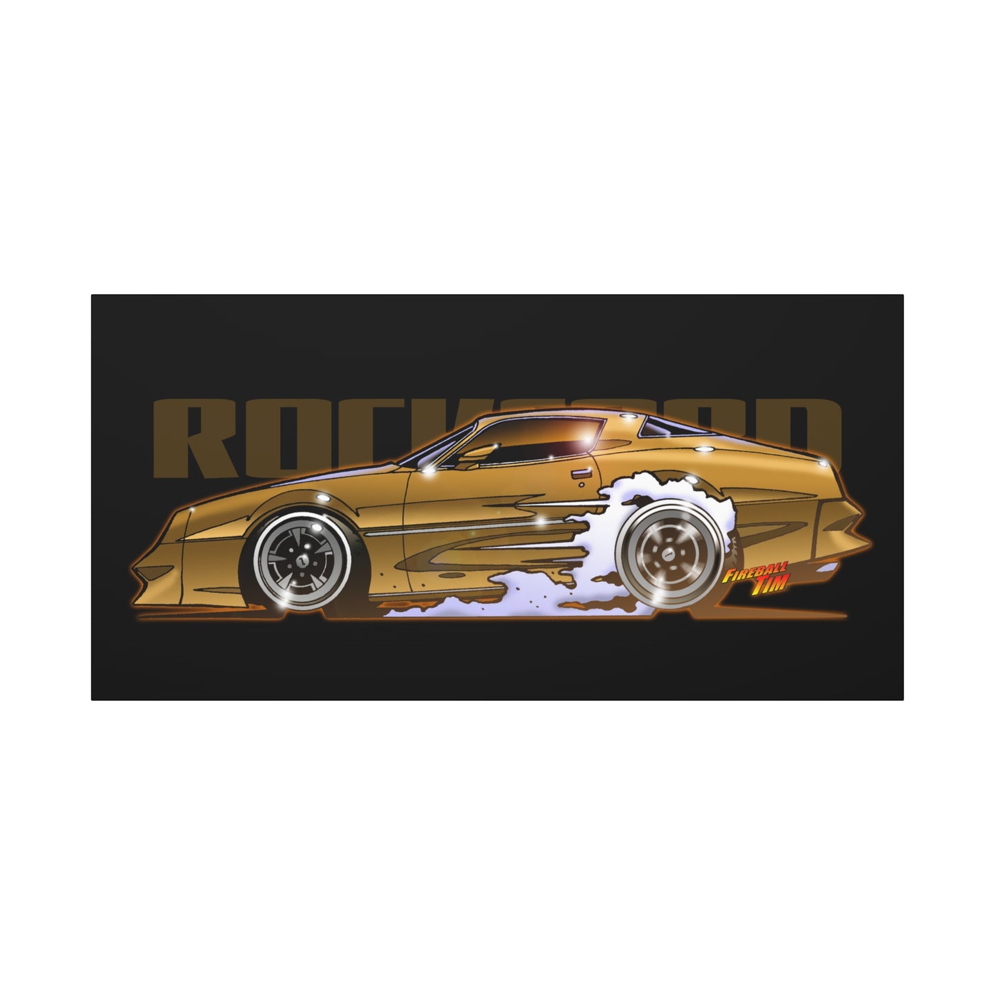 ROCKFORD FILES Pontiac Firebird Fireball Art Canvas Wall Print