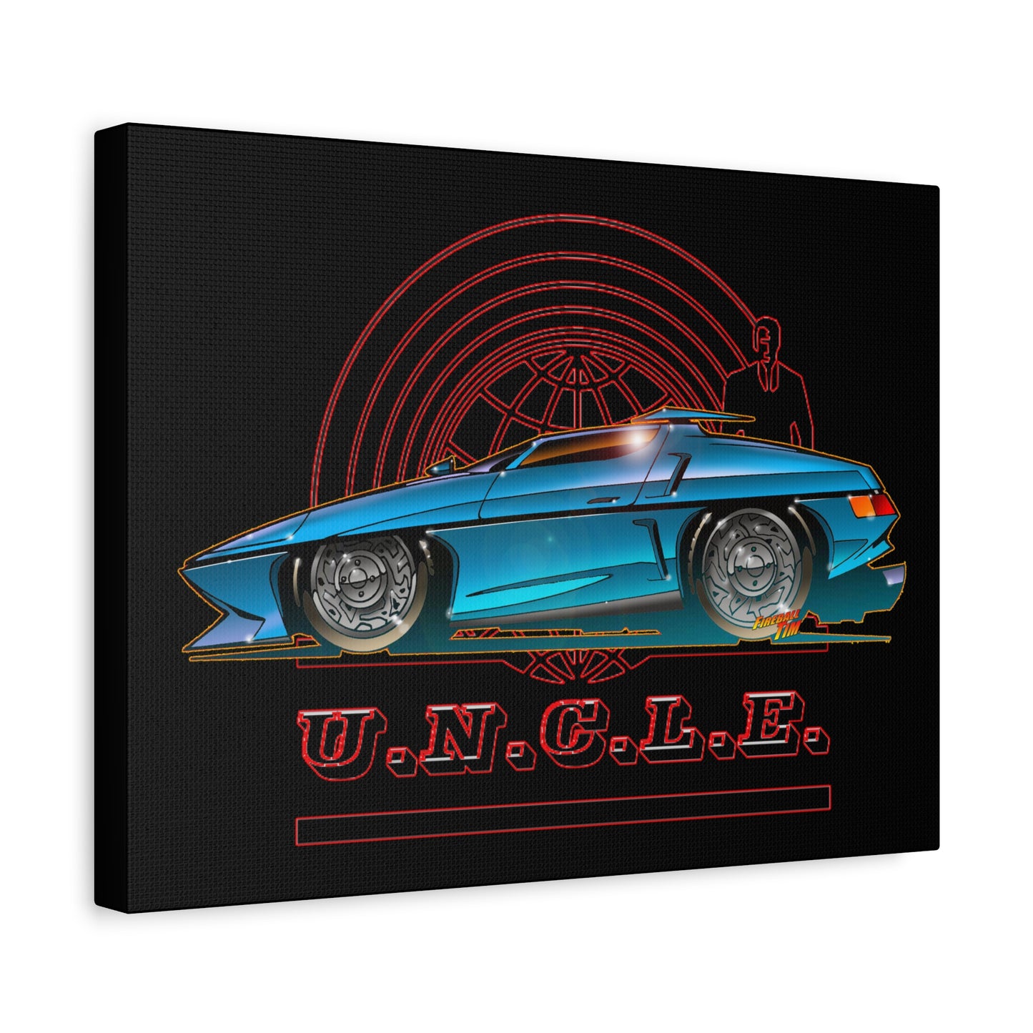 THE MAN FROM U.N.C.L.E. Piranha TV Car Fireball Canvas Art Print