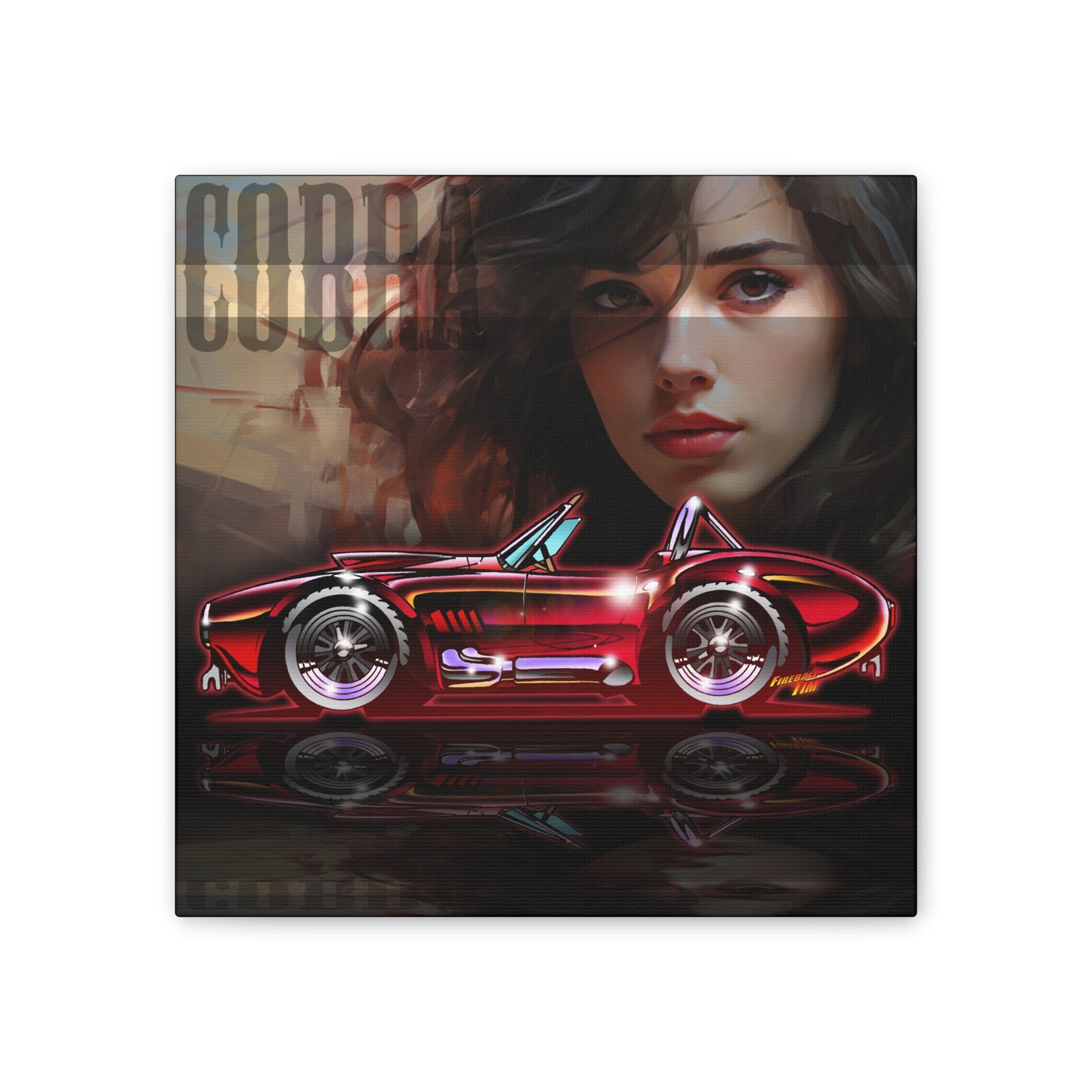 AC SHELBY COBRA Muscle Car Canvas Art Print - 2 Sizes