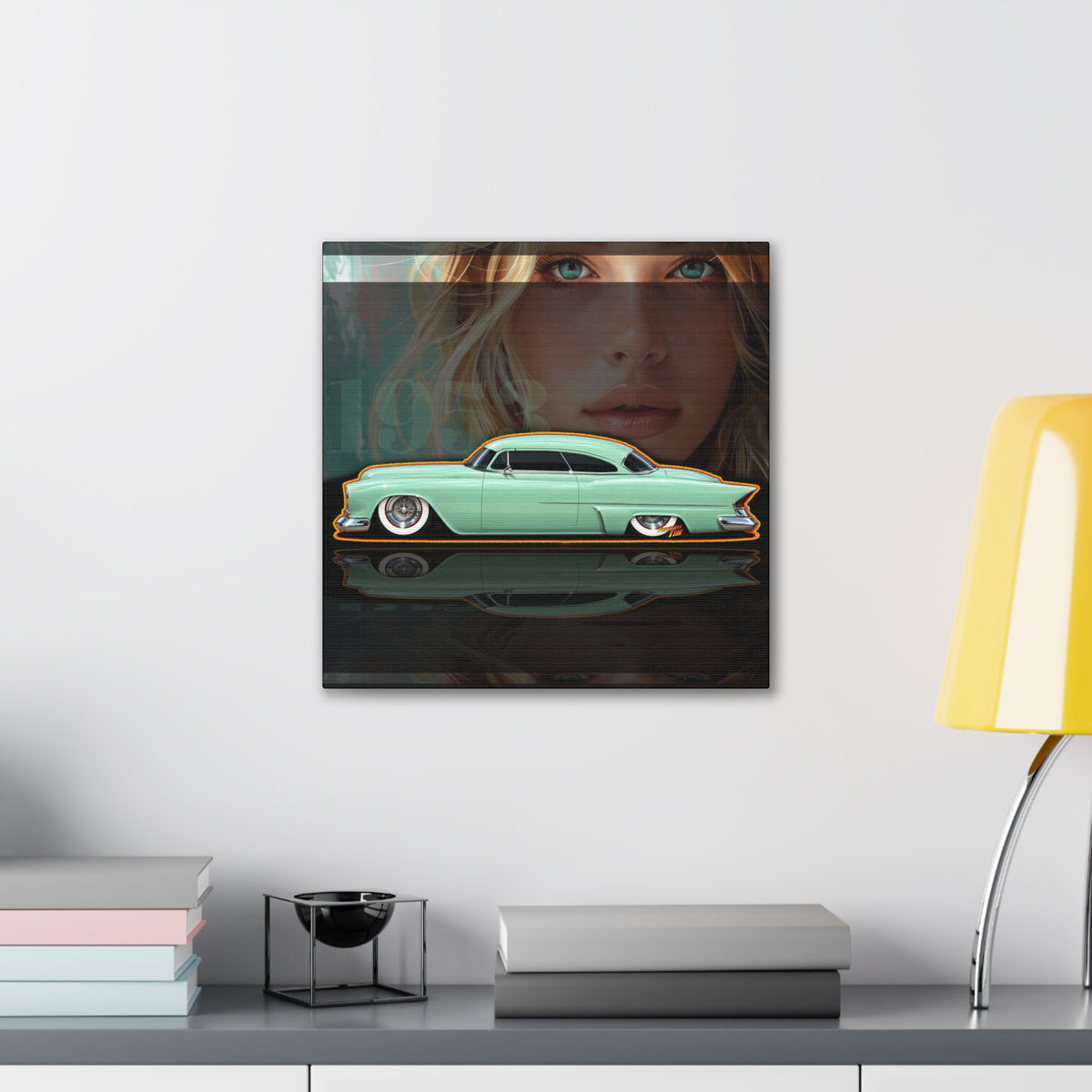 BUICK 1953 Kustom Special Collectible Fireball Art Canvas Stretched Print