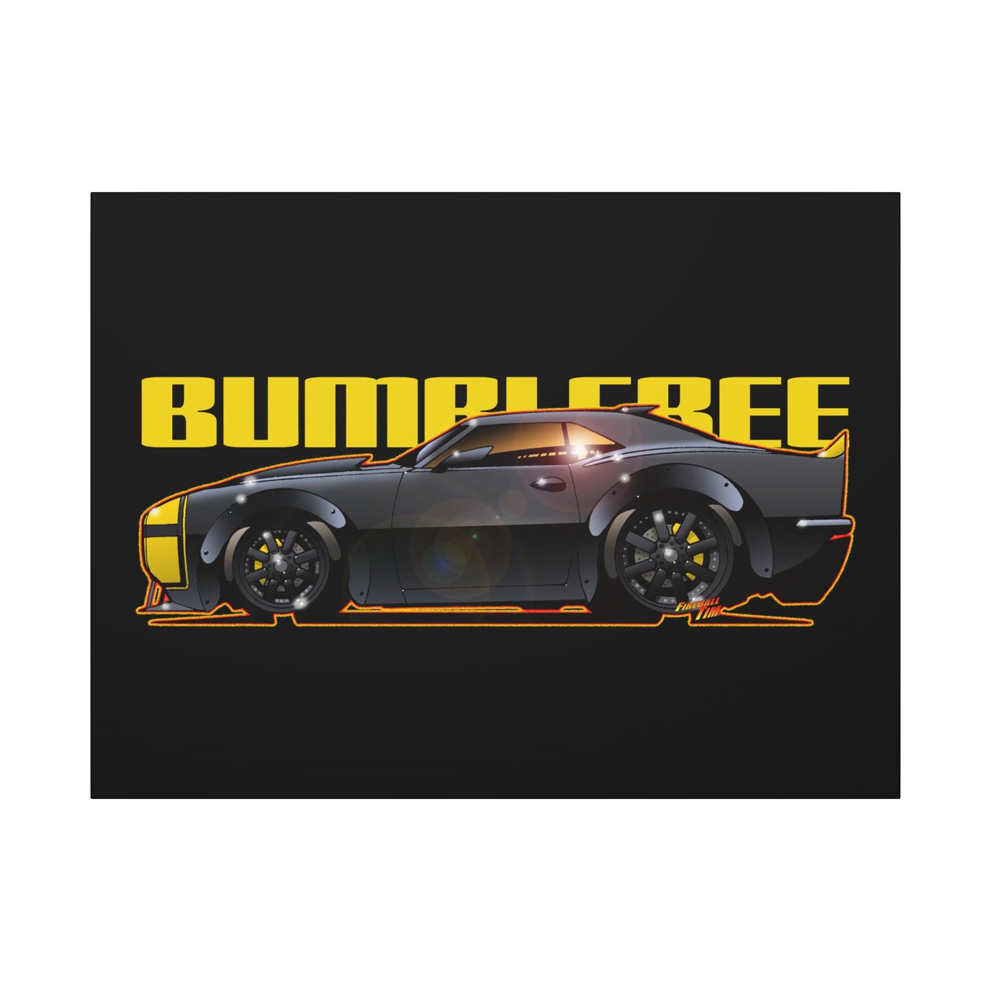 TRANSFORMERS BUMBLEBEE 1967 Camaro Fireball Art Canvas Print