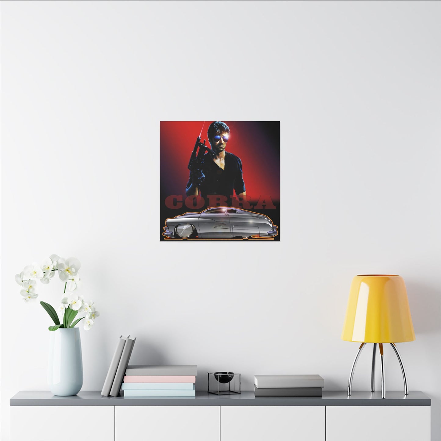 COBRA MERCURY Sylvester Stallone Movie Car Fireball Art Canvas Print
