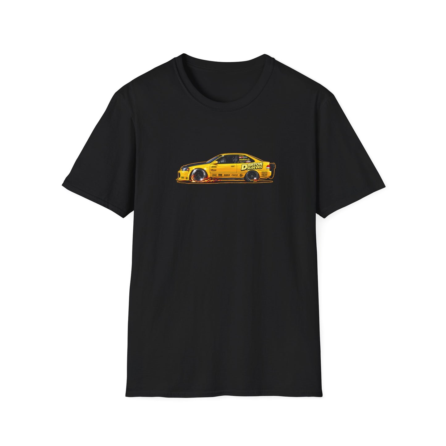 DARTON SLEEVES HONDA Drag Car Collectible Fireball Art Tee Shirt