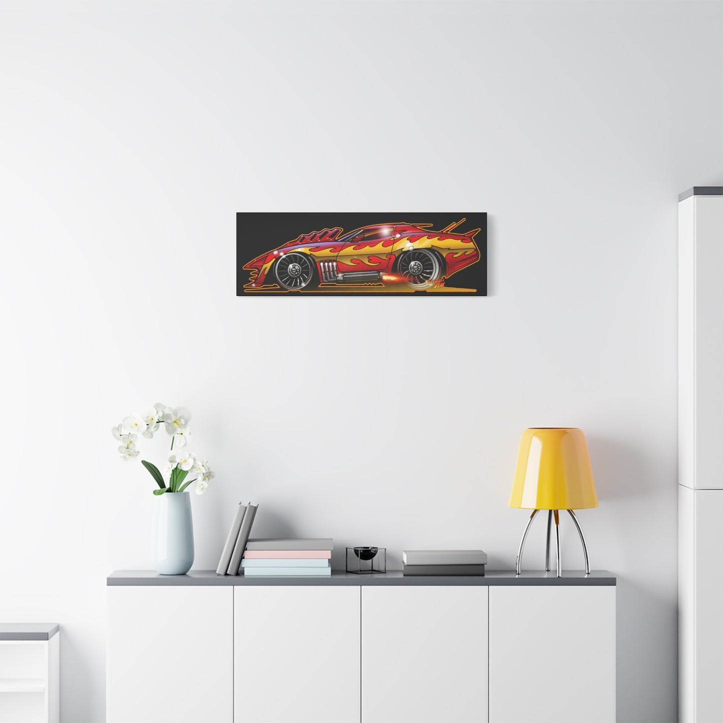 CORVETTE SUMMER Movie Car Fireball Art Canvas Print
