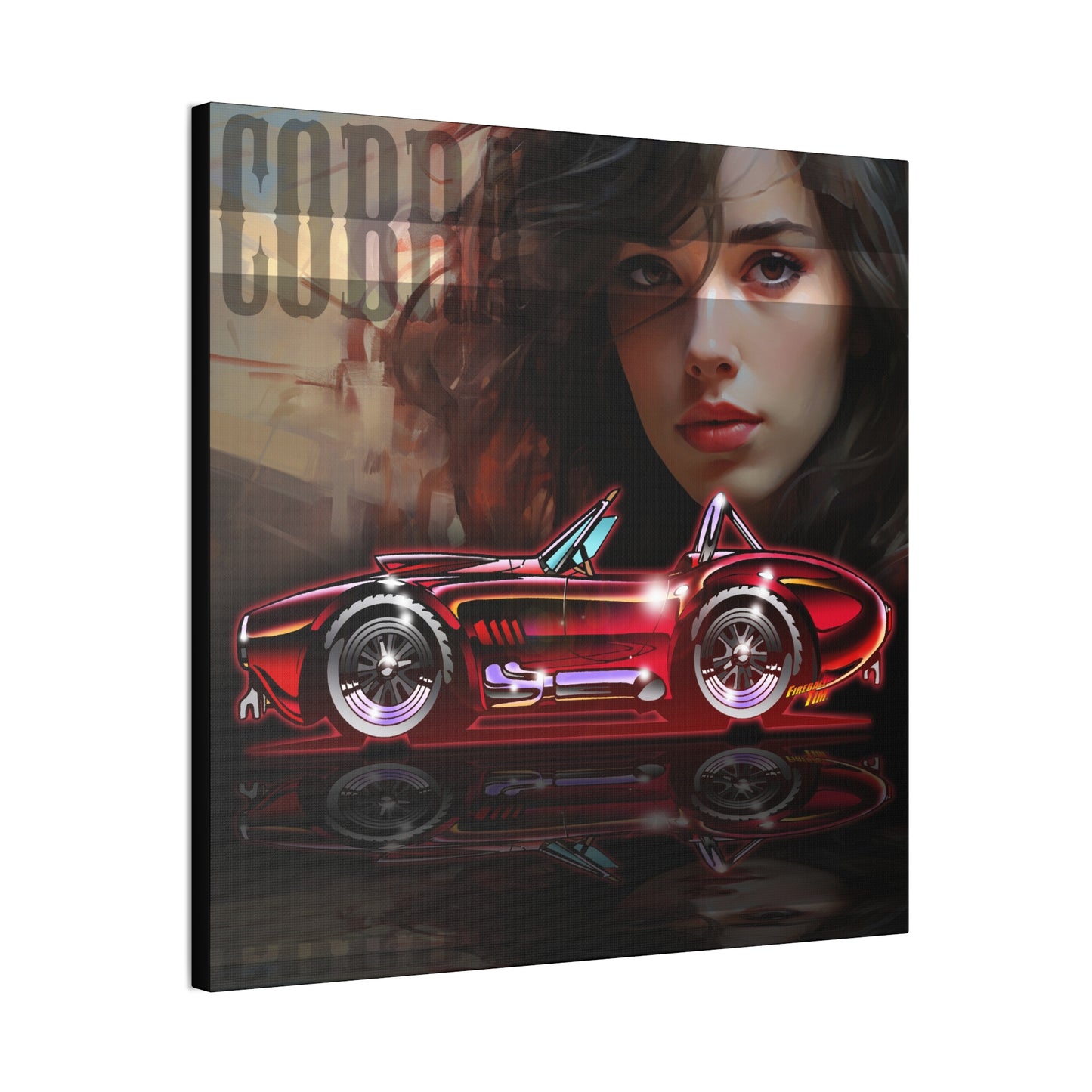 AC SHELBY COBRA Muscle Car Canvas Art Print - 2 Sizes