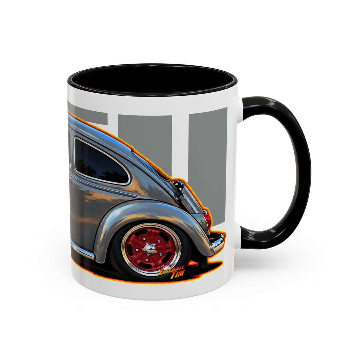 KUSTOM 1964 VW BUG Collectible Fireball Art Coffee Mug - 2 Sizes