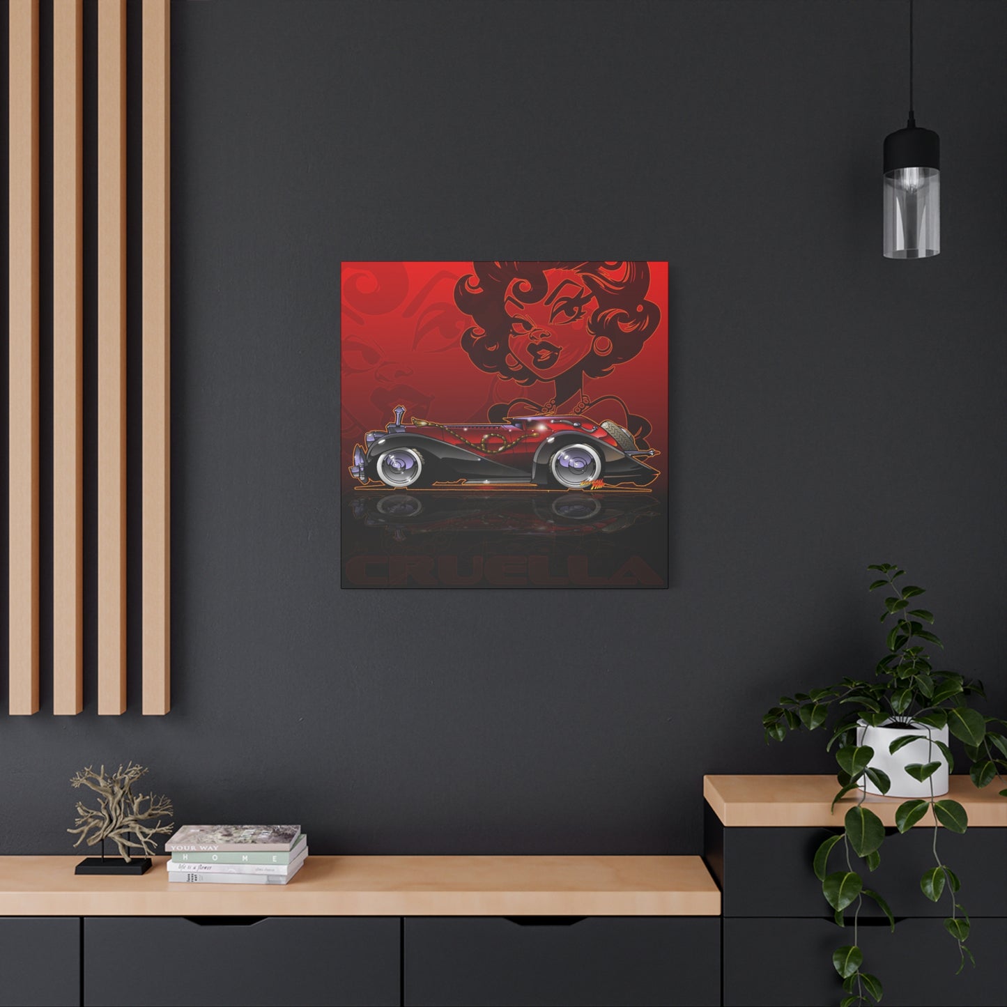 CRUELLA deVIL 1974 Panther DeVille Fireball Art Canvas Print
