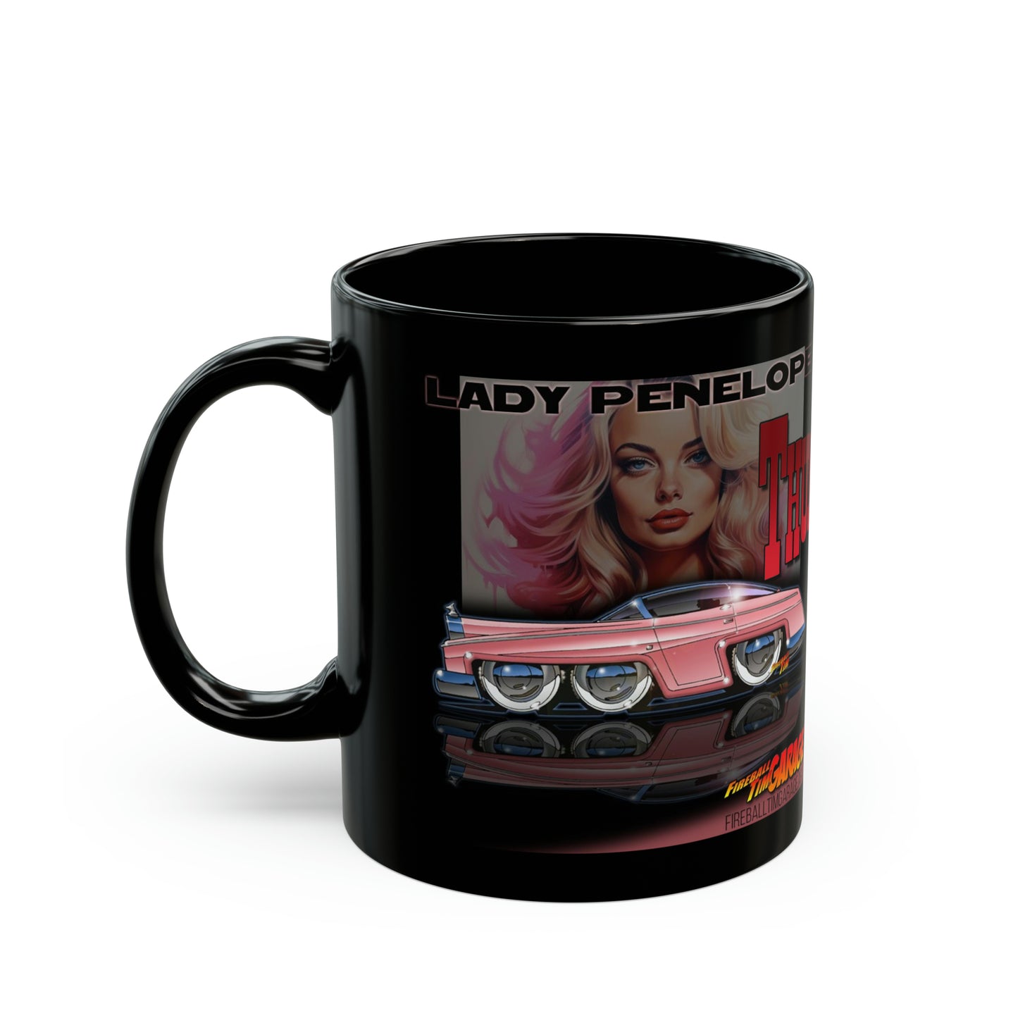 THUNDERBIRDS TV Show Lady Penelope Fab 1 Garage Coffee Mug 11oz