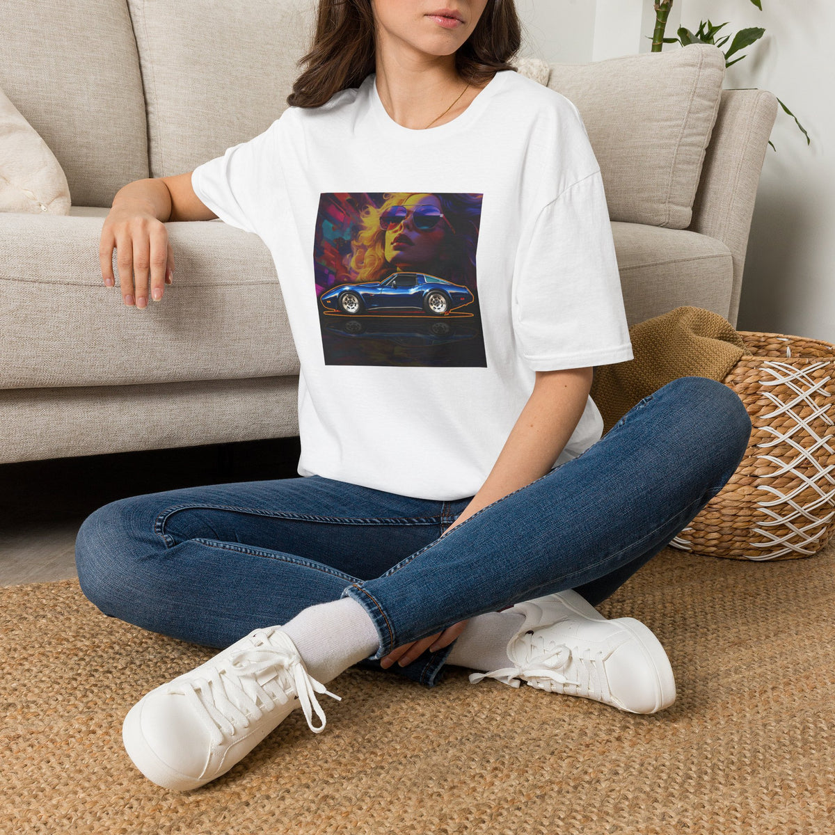 CHEVROLET CORVETTE 1978 Collectible Blonde Fireball Art Collectible Fireball Art TeeShirt