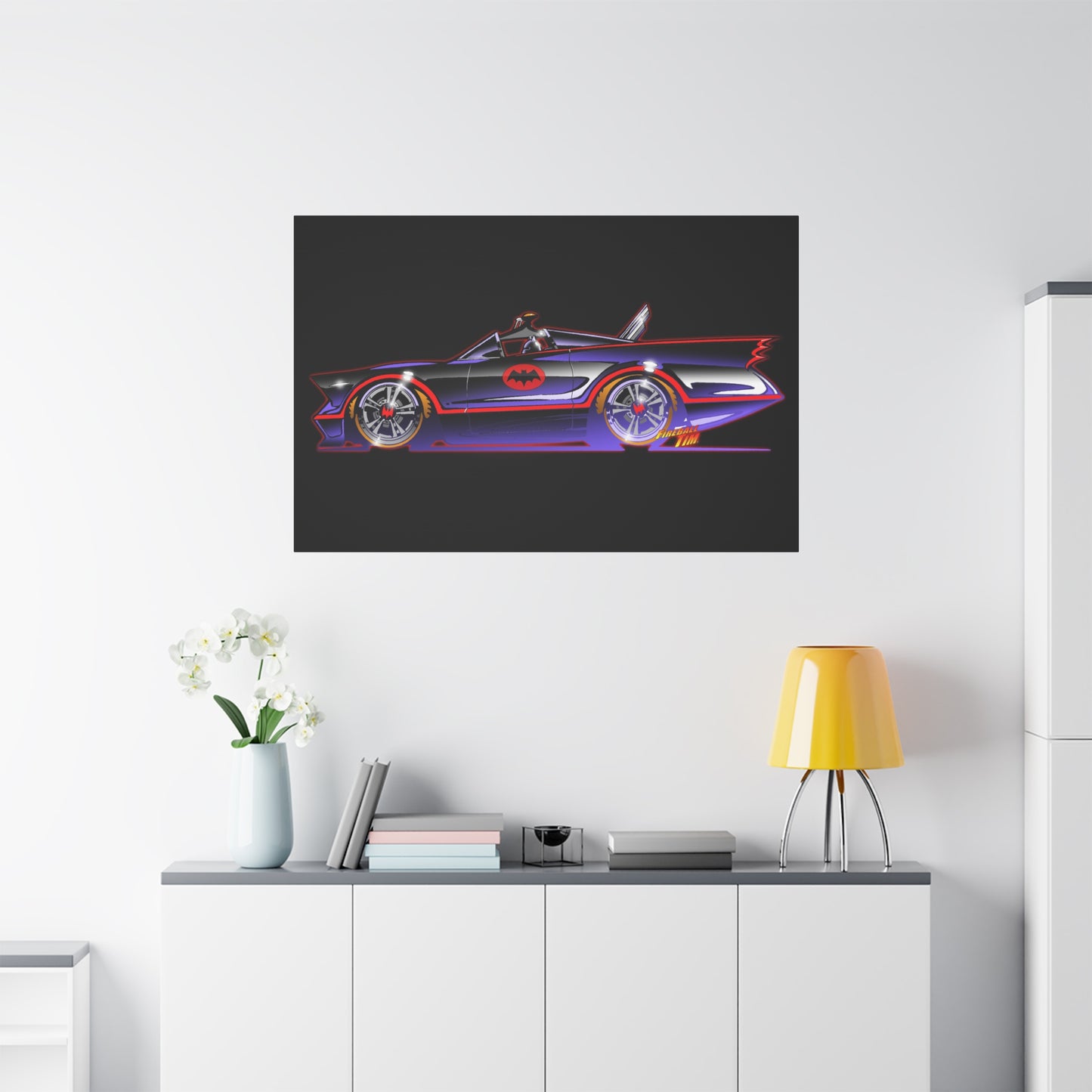 BATMOBILE 1966 BATMAN TV Car Canvas Art Print 11x14