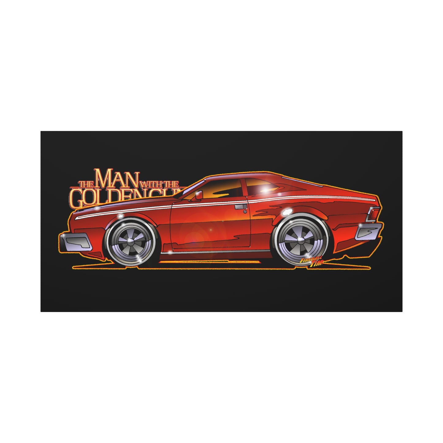 MAN WITH THE GOLDEN GUN AMC Hornet James Bond Fireball Art Canvas Print
