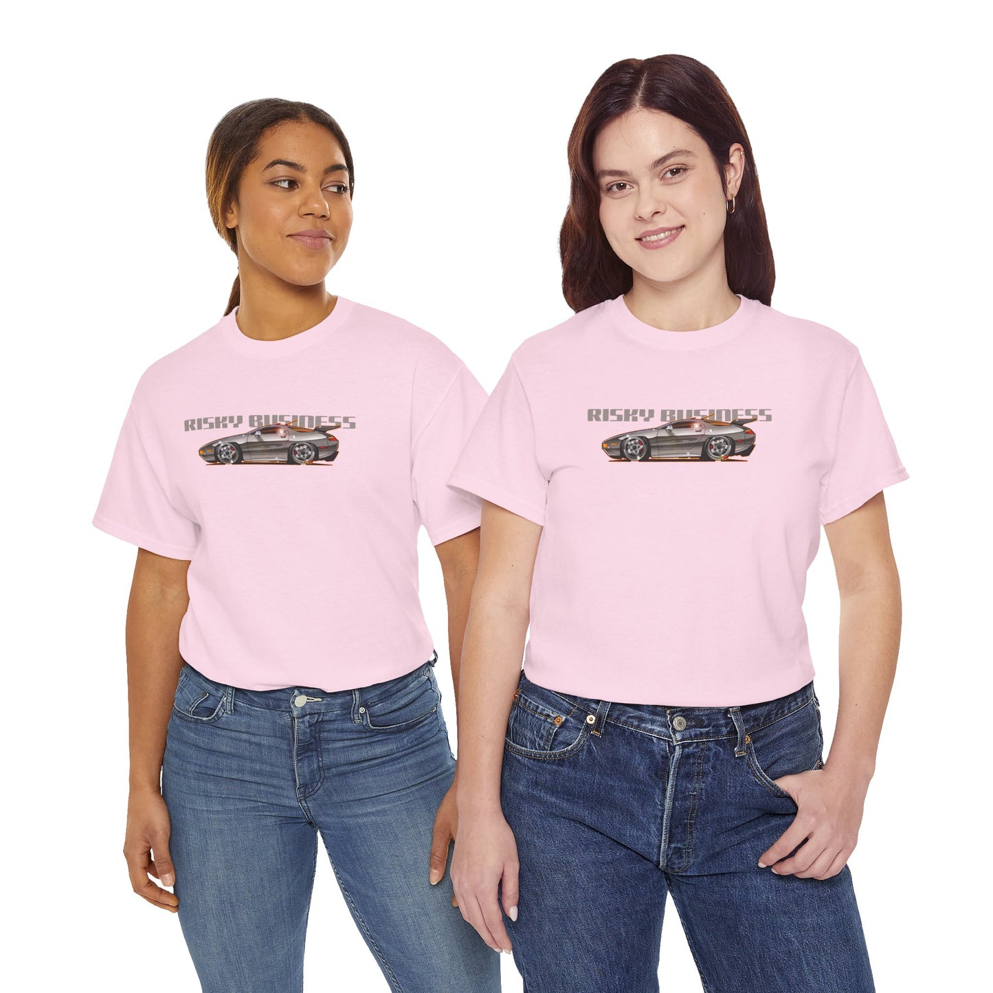 RISKY BUSINESS Porsche 928 Fireball Art Cotton Tee Shirt - Colors
