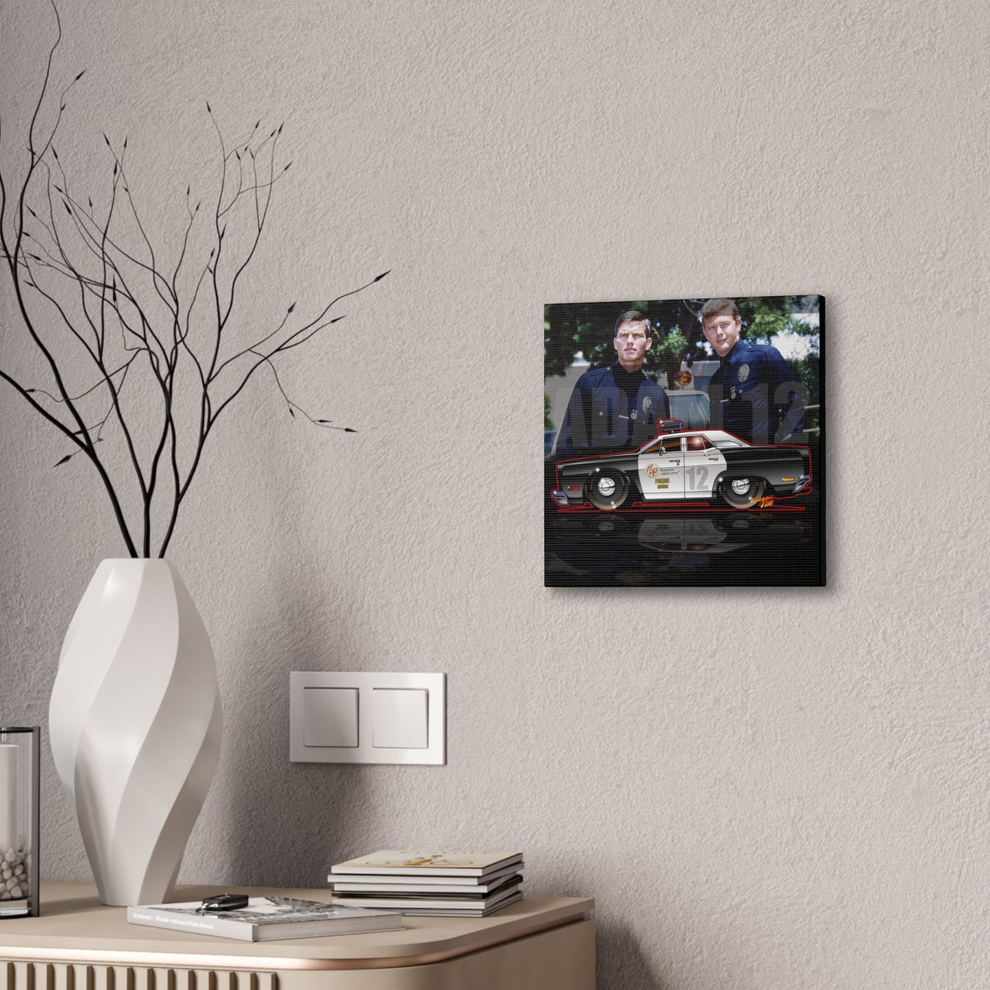 ADAM 12 PLYMOUTH Police Car Canvas Art Print - 2 Sizes