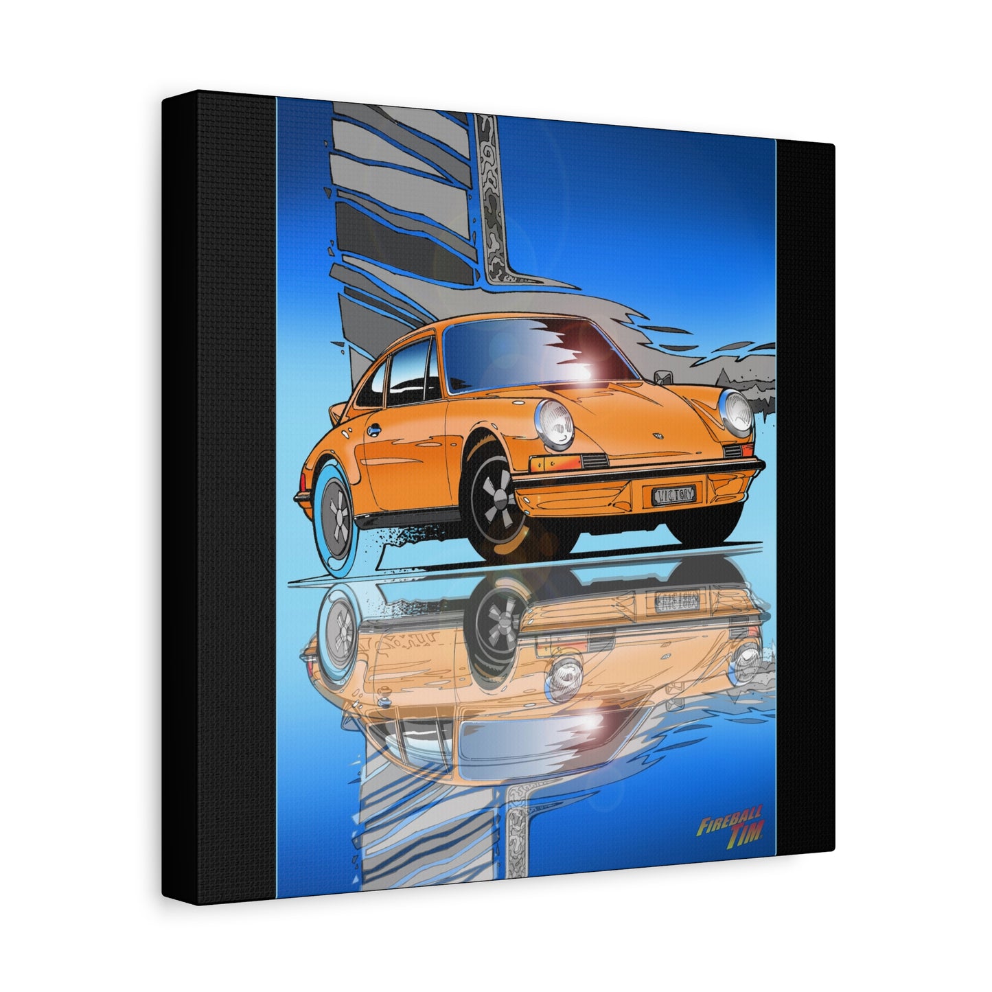 PORSCHE 911 CARRERA RSR IROC Fireball Art Canvas Print