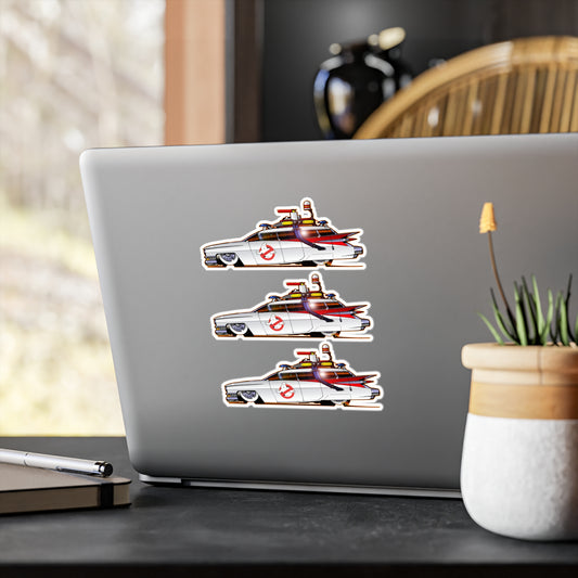 GHOSTBUSTERS ECTO 1 Fireball Art Decal Stickers - 4 Sizes