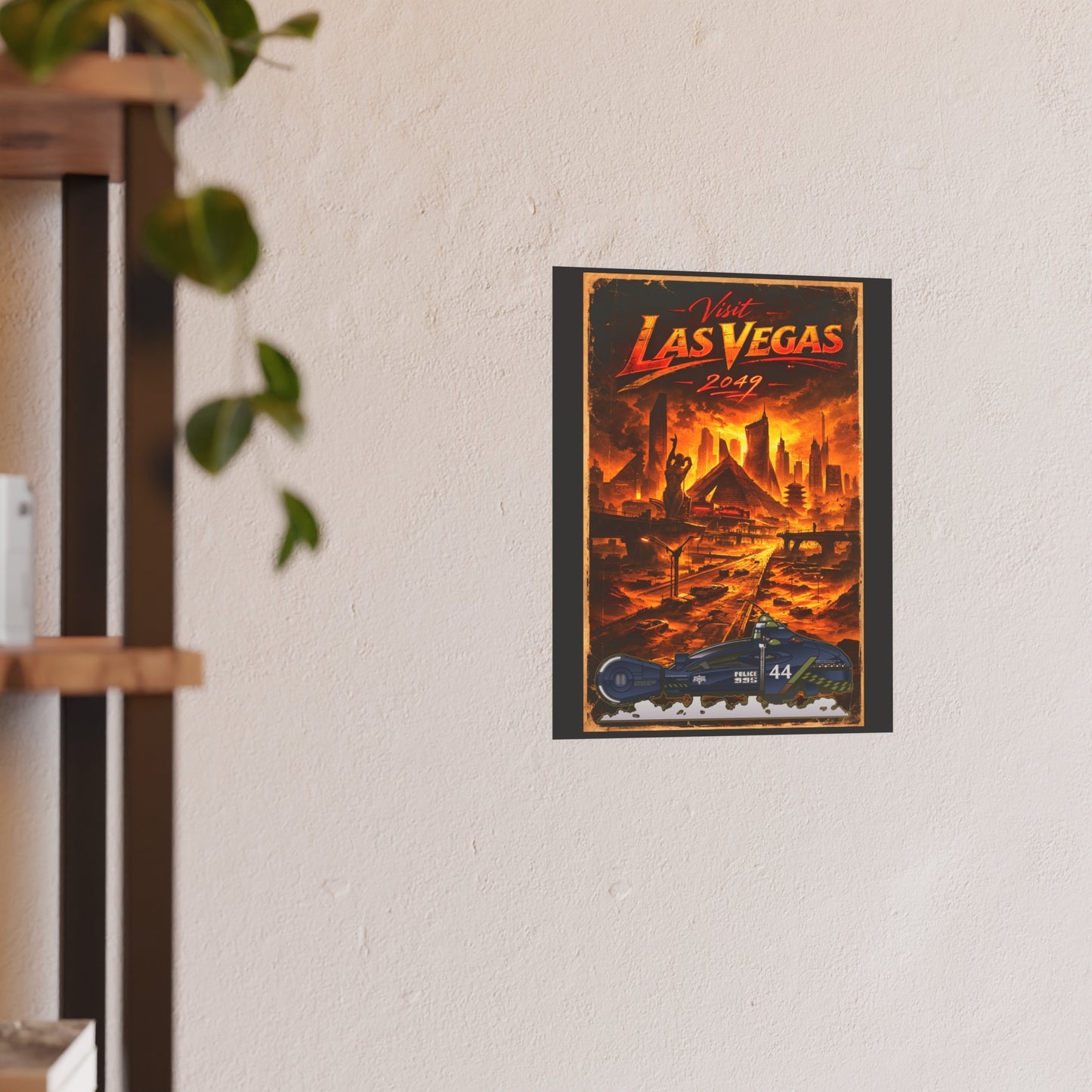 VISIT LAS VEGAS 2049 Blade Runner Spinner Vintage Fireball Art Travel Poster Satin/Matte