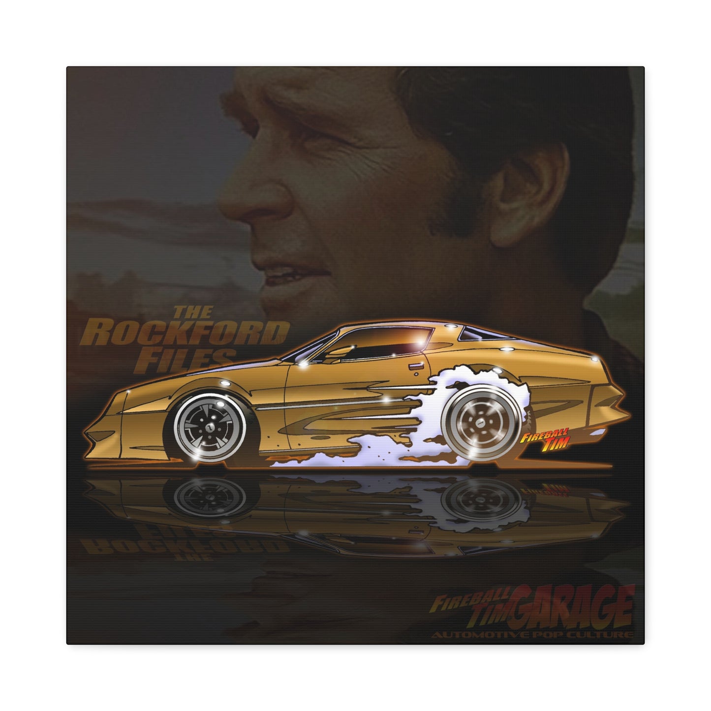 ROCKFORD FILES 1978 Pontiac Firebird Trans Am Concept Art Canvas MASTERPRINT 3 Sizes