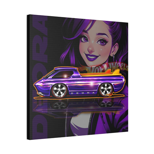 HOT WHEELS Sweet 16 DEORA Collectible Fireball Art Canvas Stretched Print