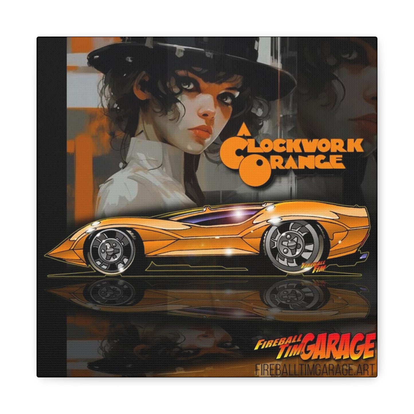 A CLOCKWORK ORANGE Movie Car Concept Art Canvas Print (Ver 1) 12x12