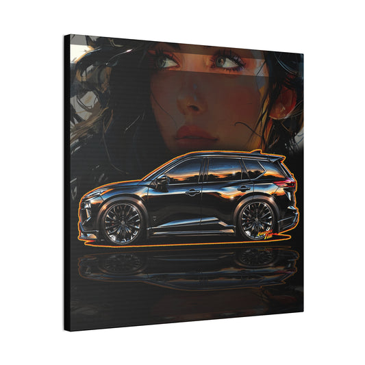 NISSAN ROGUE 2026 Black Armor Edition Collectible Fireball Art Canvas Stretched Print