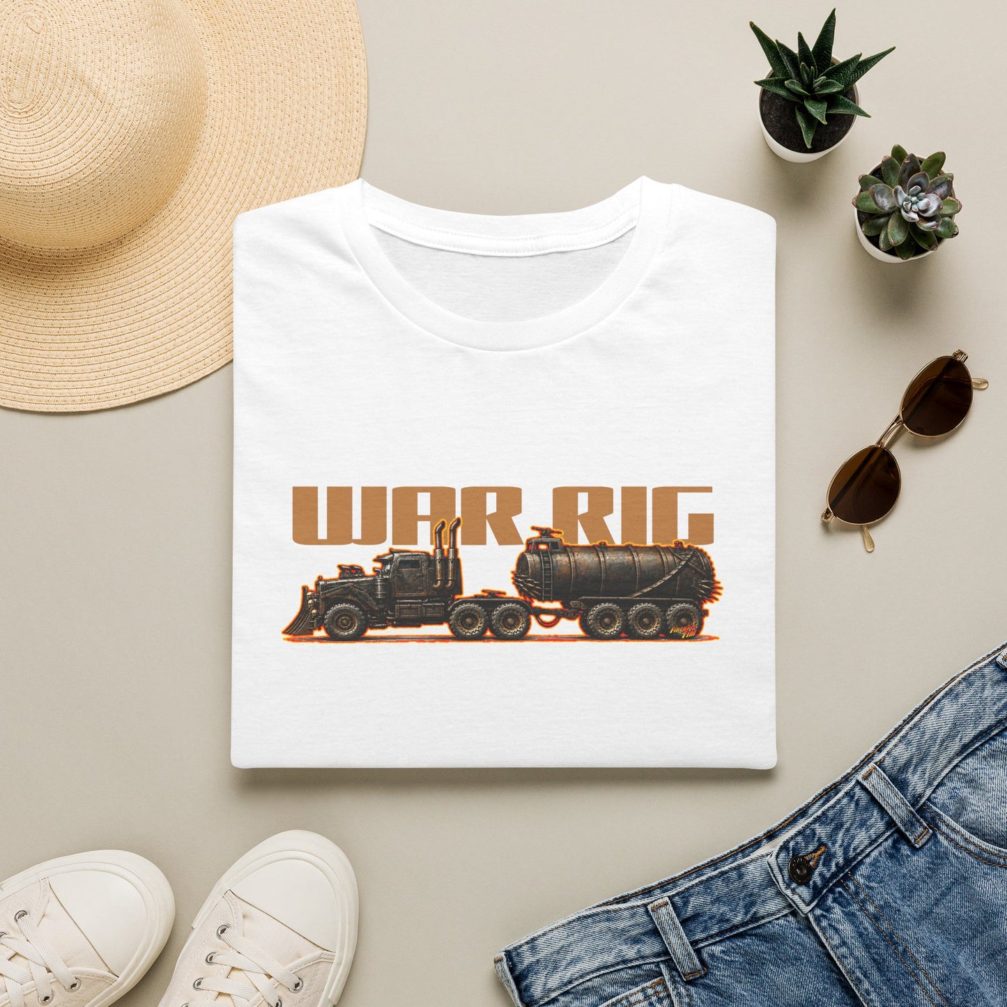 MAD MAX War Rig Collectible Fireball Art Tee Shirt