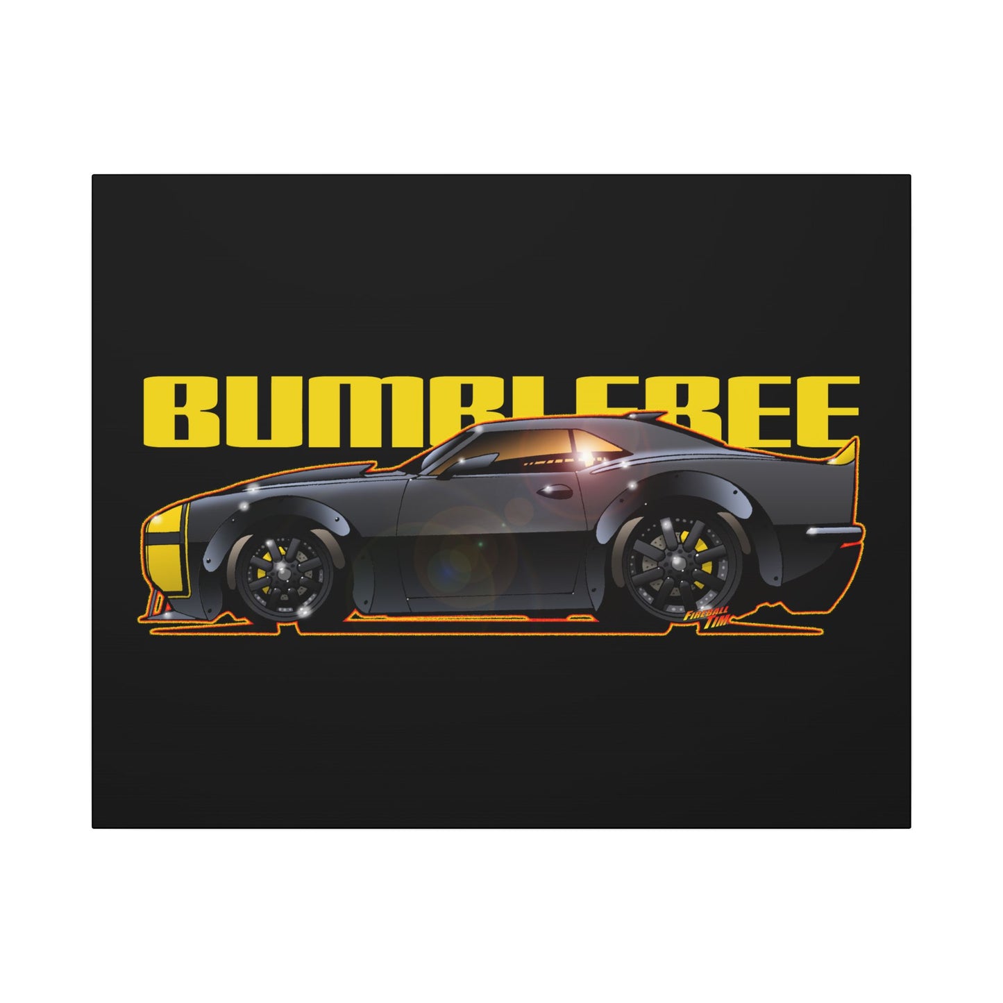 TRANSFORMERS BUMBLEBEE 1967 Camaro Fireball Art Canvas Print