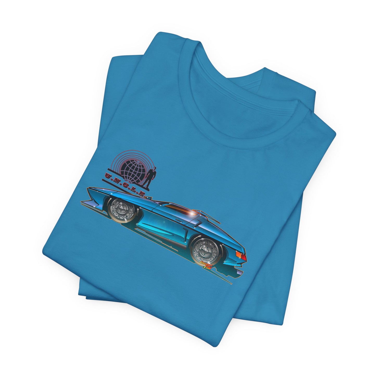 THE MAN FROM UNCLE Piranha TV Car Fireball Jersey Short Sleeve Tee Shirt - Multiple Colors