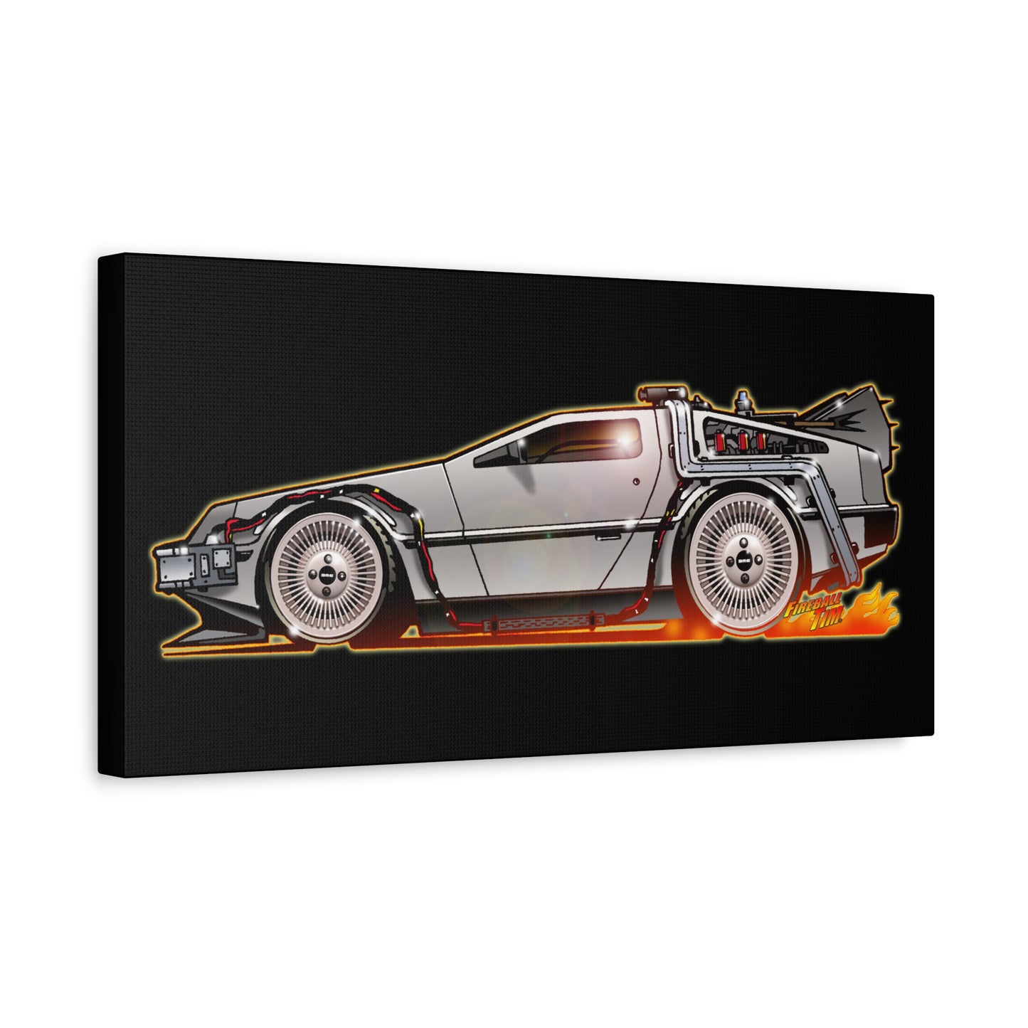 BACK to the FUTURE Delorean Time Machine Canvas Art Wall Print