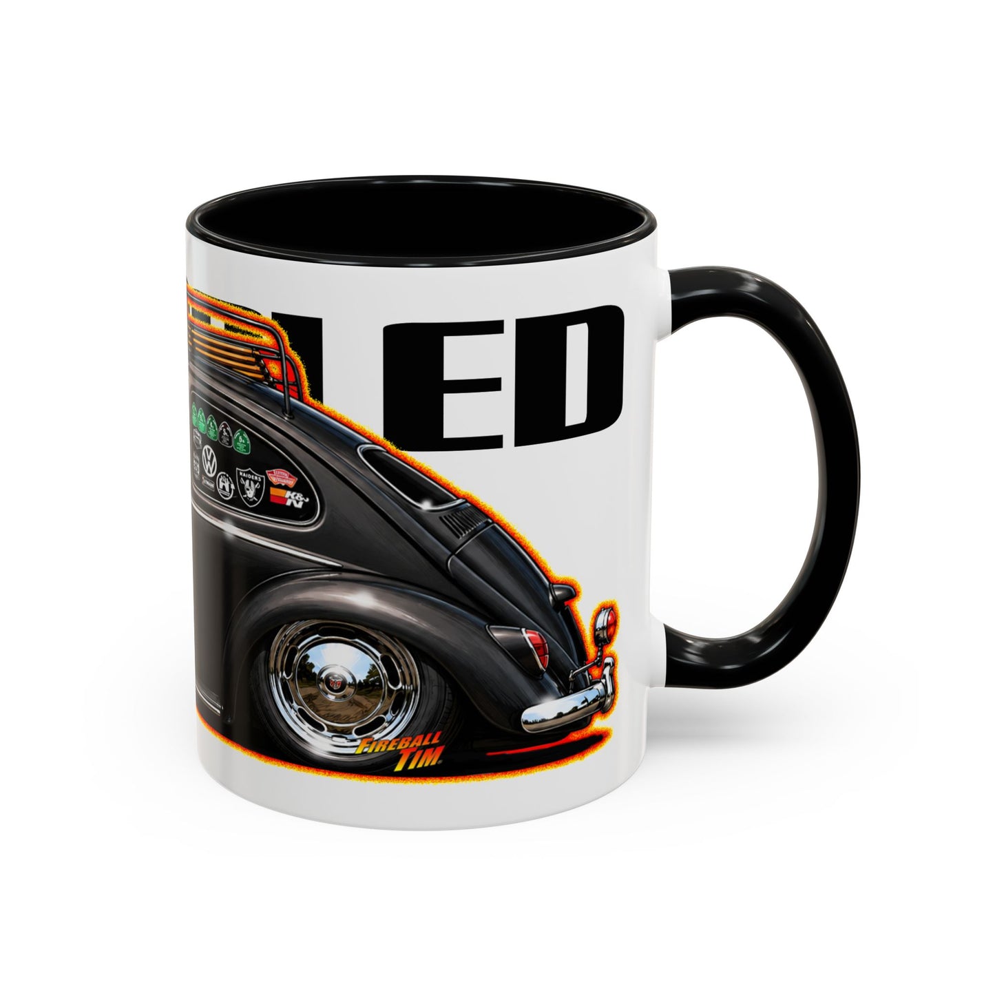 AIRKOOLED KLASSICS Custom VW Bug Collectible Fireball Art Coffee Mug - 2 Sizes