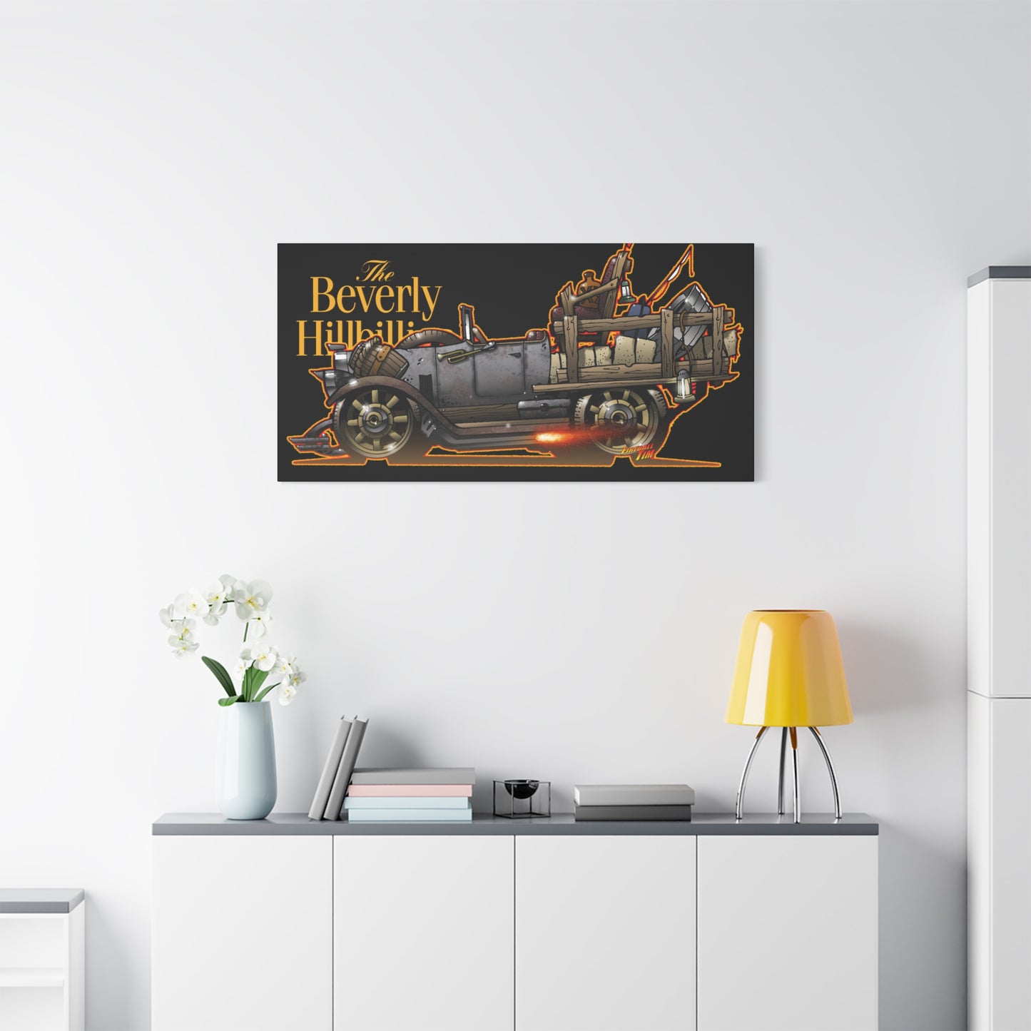 BEVERLY HILLBILLIES JALOPY Canvas Art Wall Print - 11x14