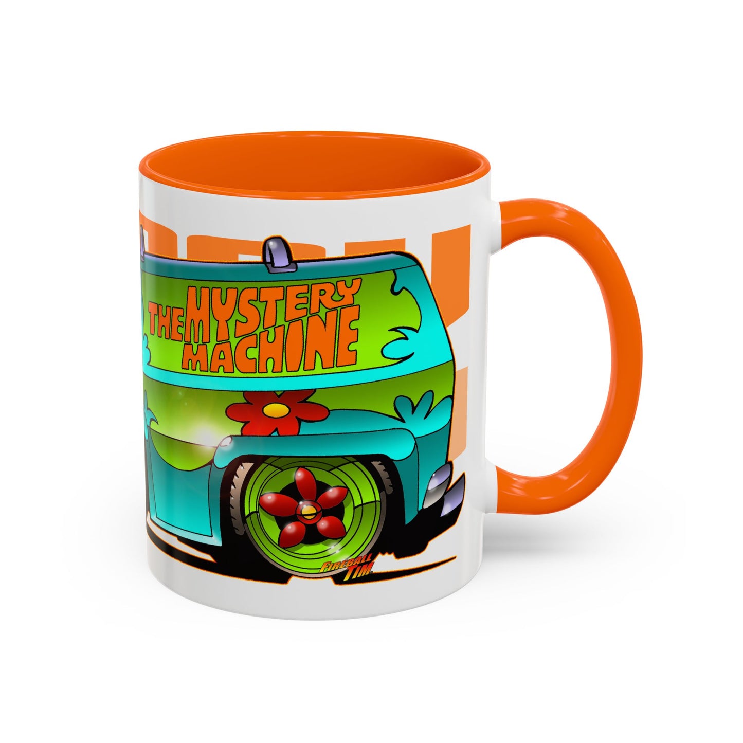 SCOOBY DOO MYSTERY MACHINE VAN Collectible Fireball Art Coffee Mug - 2 Sizes