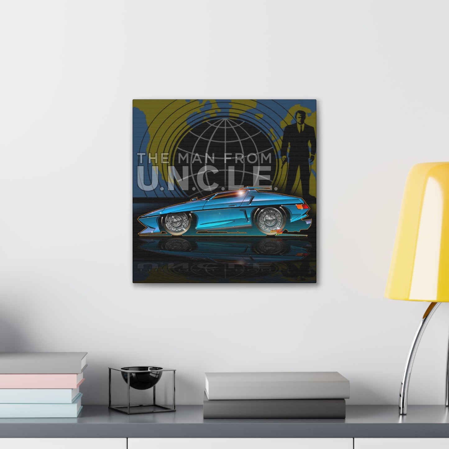 THE MAN FROM U.N.C.L.E. Piranha TV Car Fireball Canvas Art Print - 12x12