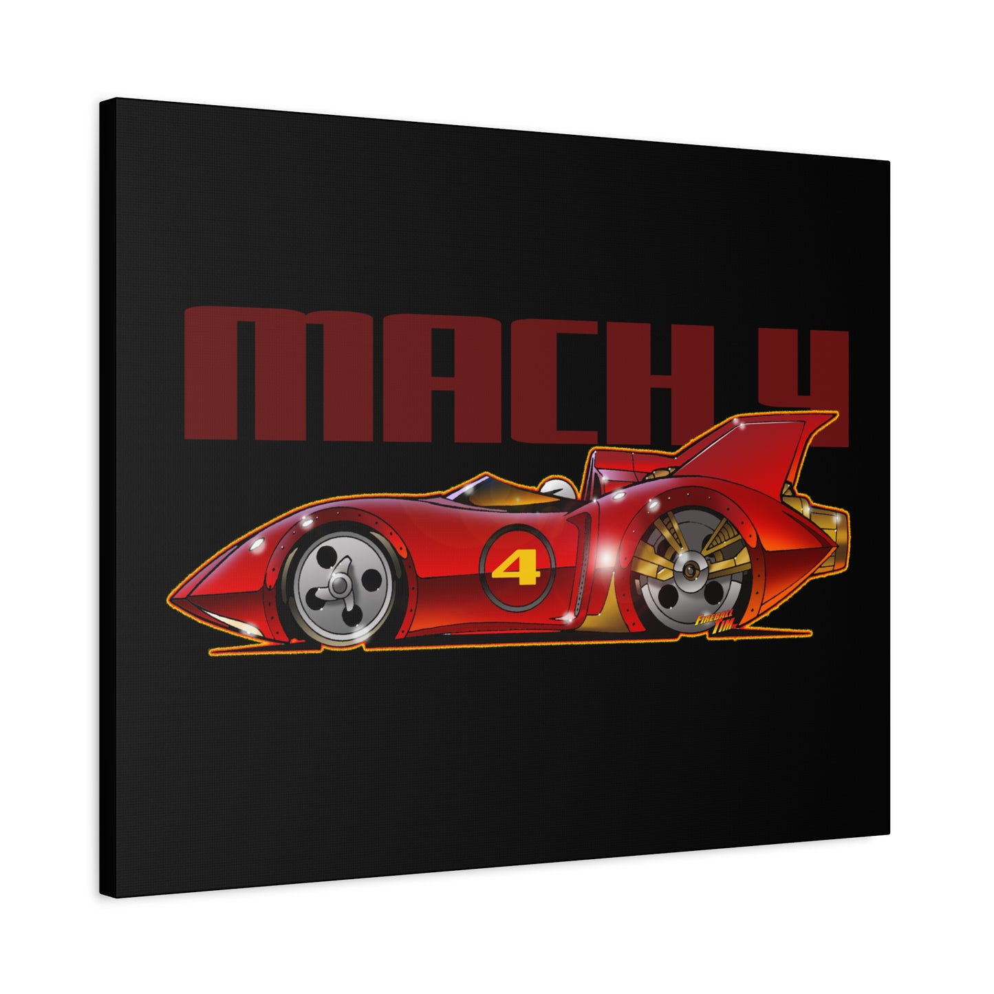 SPEED RACER MACH 4 Fireball Art Canvas Wall Print