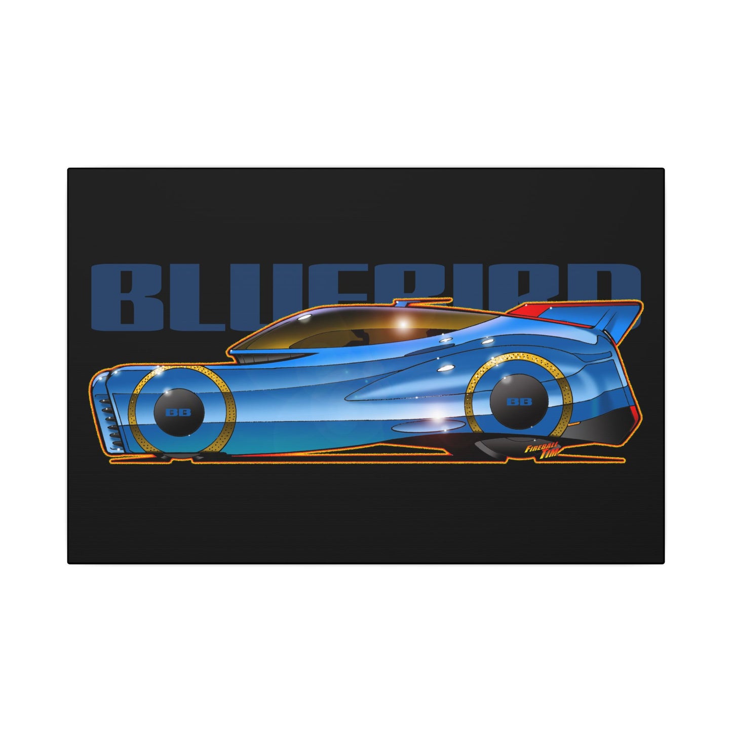 BLUEBIRD FIREBALL CONCEPT Canvas Art Print - 11x14