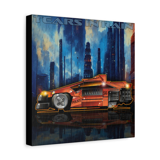 BLADE RUNNER DECKARD Police Movie Car Fireball Art Canvas Print - 12x12