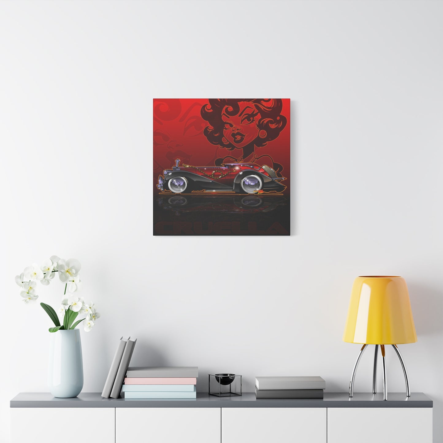 CRUELLA deVIL 1974 Panther DeVille Fireball Art Canvas Print