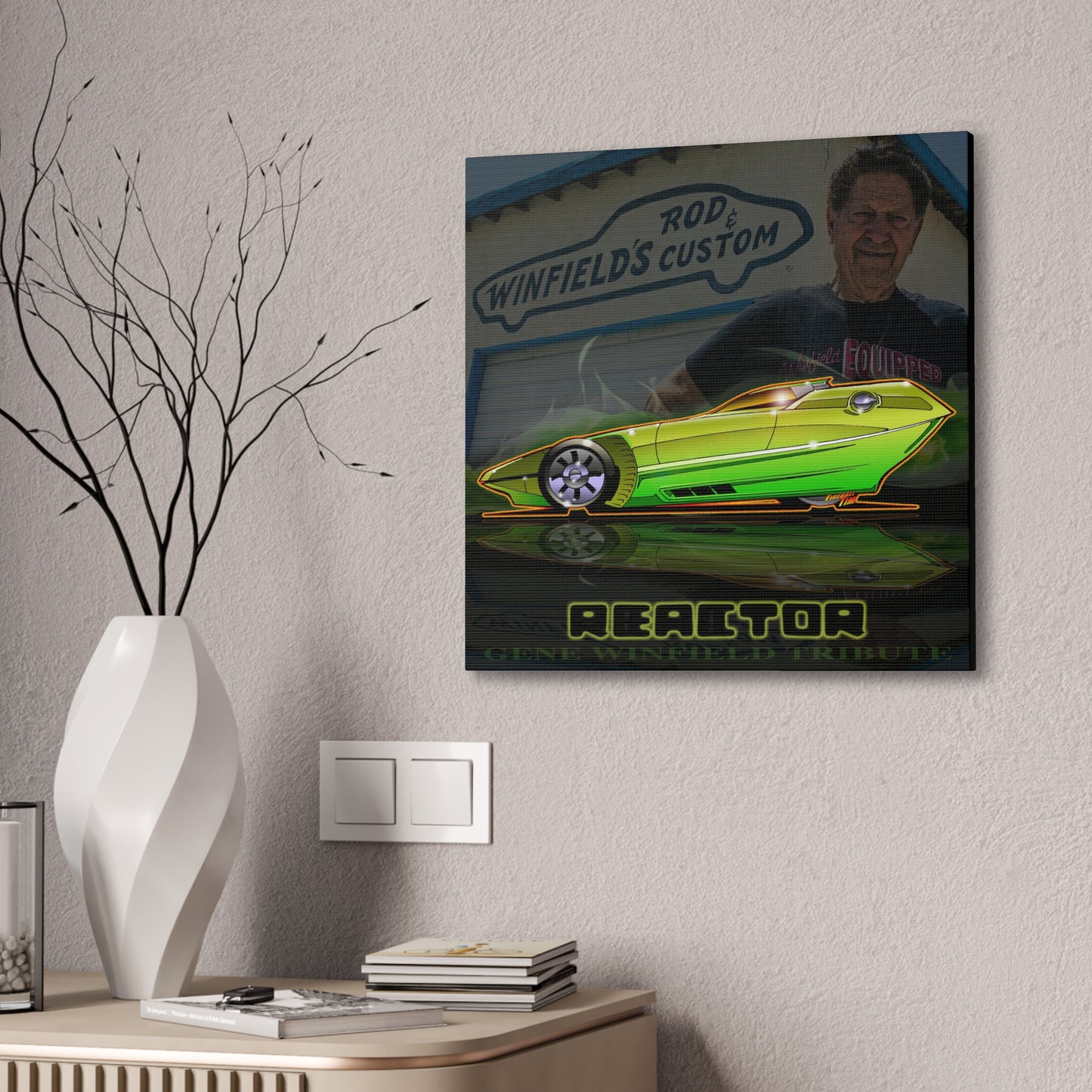 REACTOR KUSTOM Gene Winfield Tribute Canvas Art Print - 2 Sizes