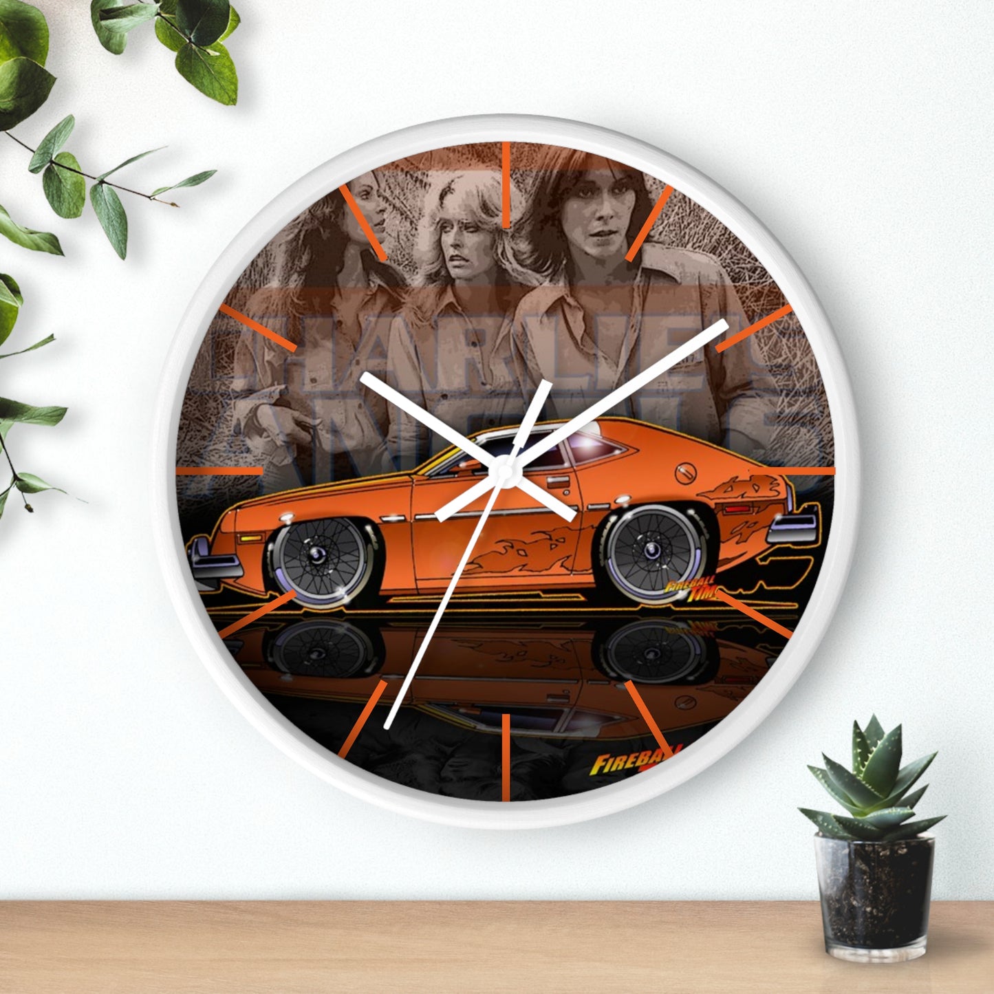 CHARLIES ANGELS 1977 Ford Pinto Custom Car Art Wall Clock