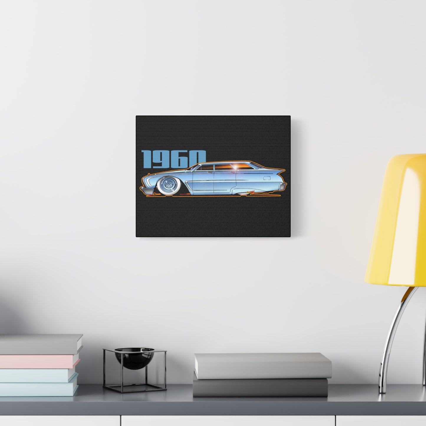 FORD RANCH WAGON 1960 Custom Car Art Canvas Print - 11x14