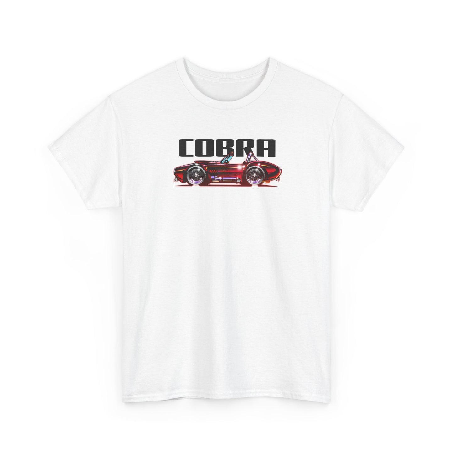 AC COBRA Muscle Car Fireball Art Heavy Cotton Tee - Multiple Colors