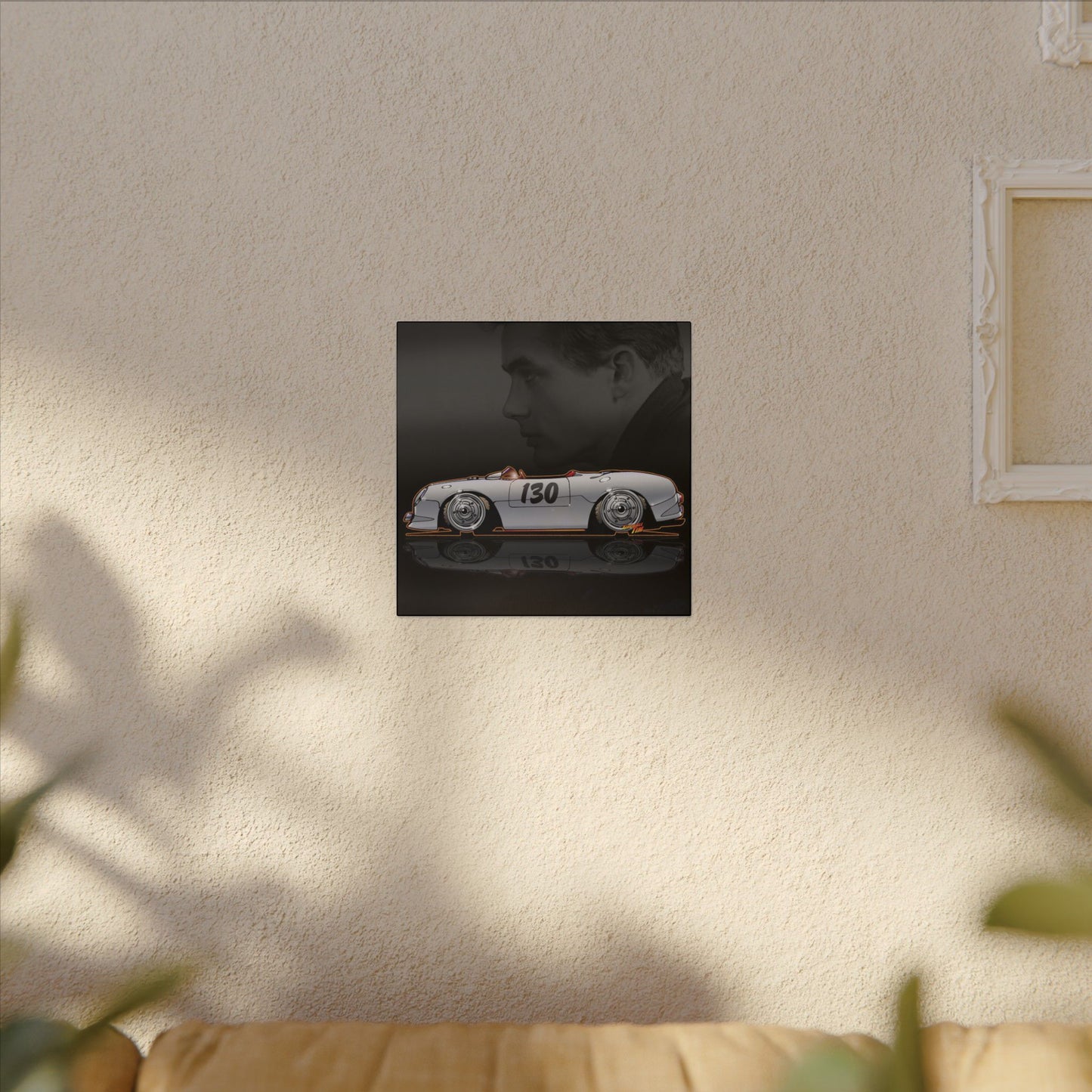 JAMES DEAN PORSCHE 550 Spyder Lil' Bastard Fireball Art Canvas Print