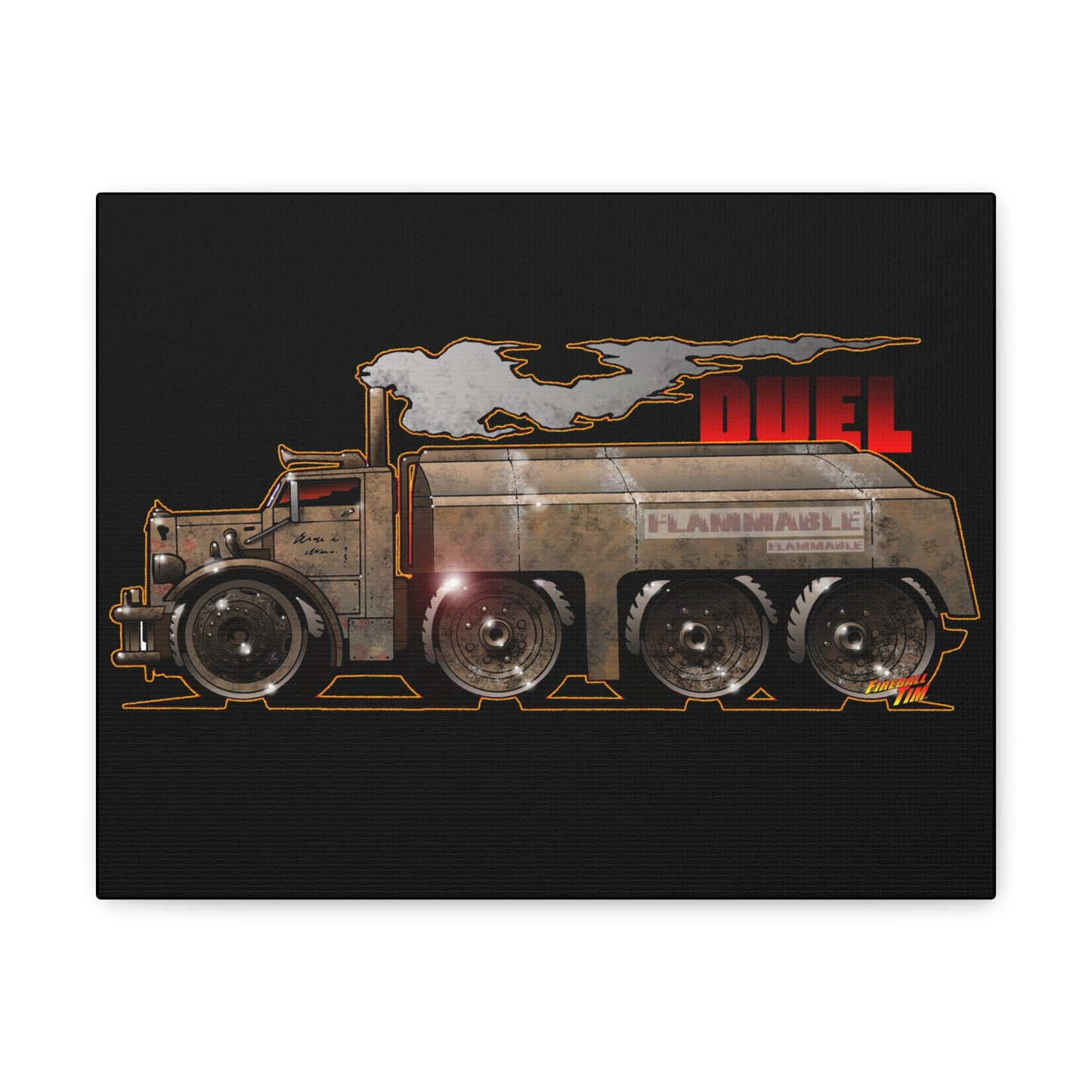 DUEL Movie Truck Concept Art Canvas Print 11x14